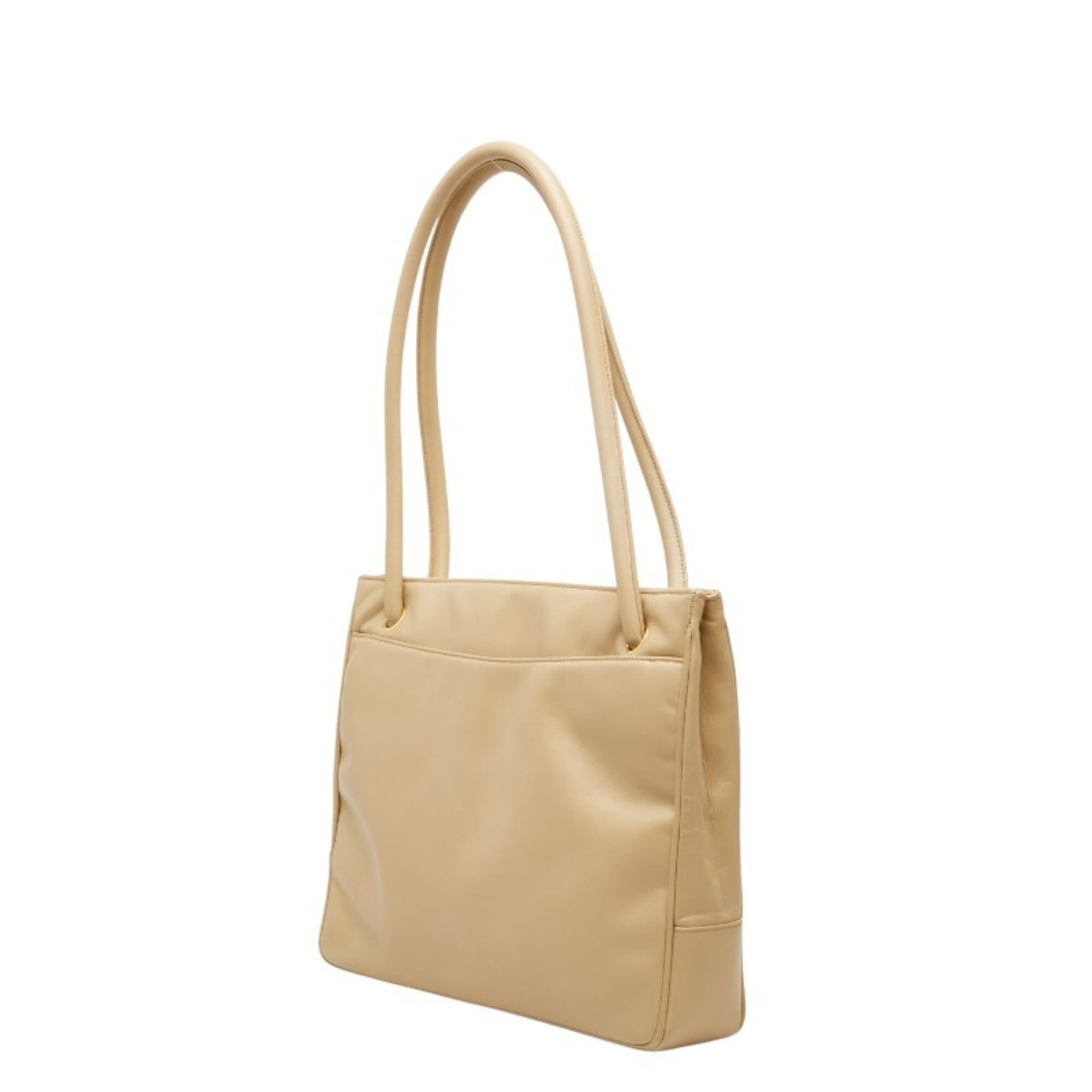 Chanel Beige Leather Tote Bag (Pre-Owned)