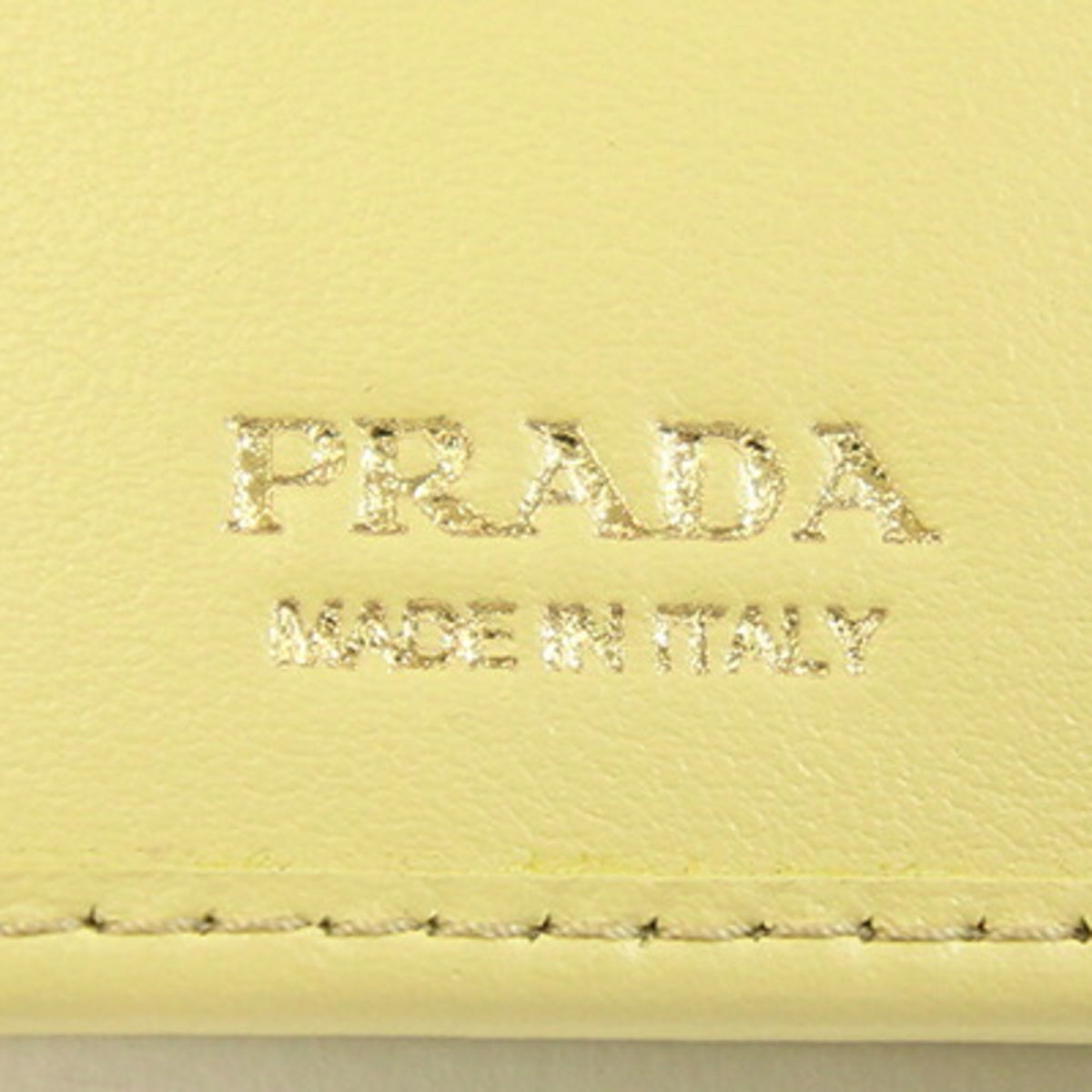 Prada Yellow Leather Wallet (Bi-Fold) (Pre-Owned)