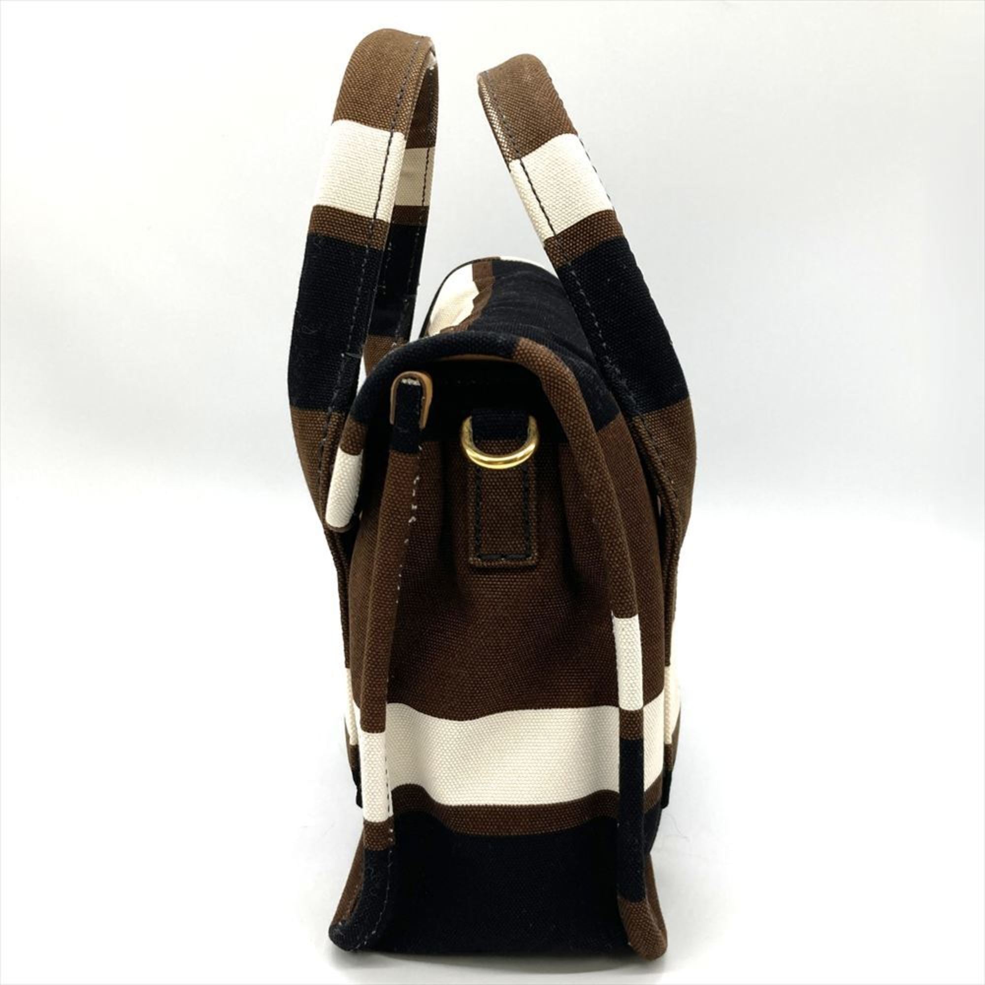 Prada Brown Multi-Color Canvas Handbag (Pre-Owned)