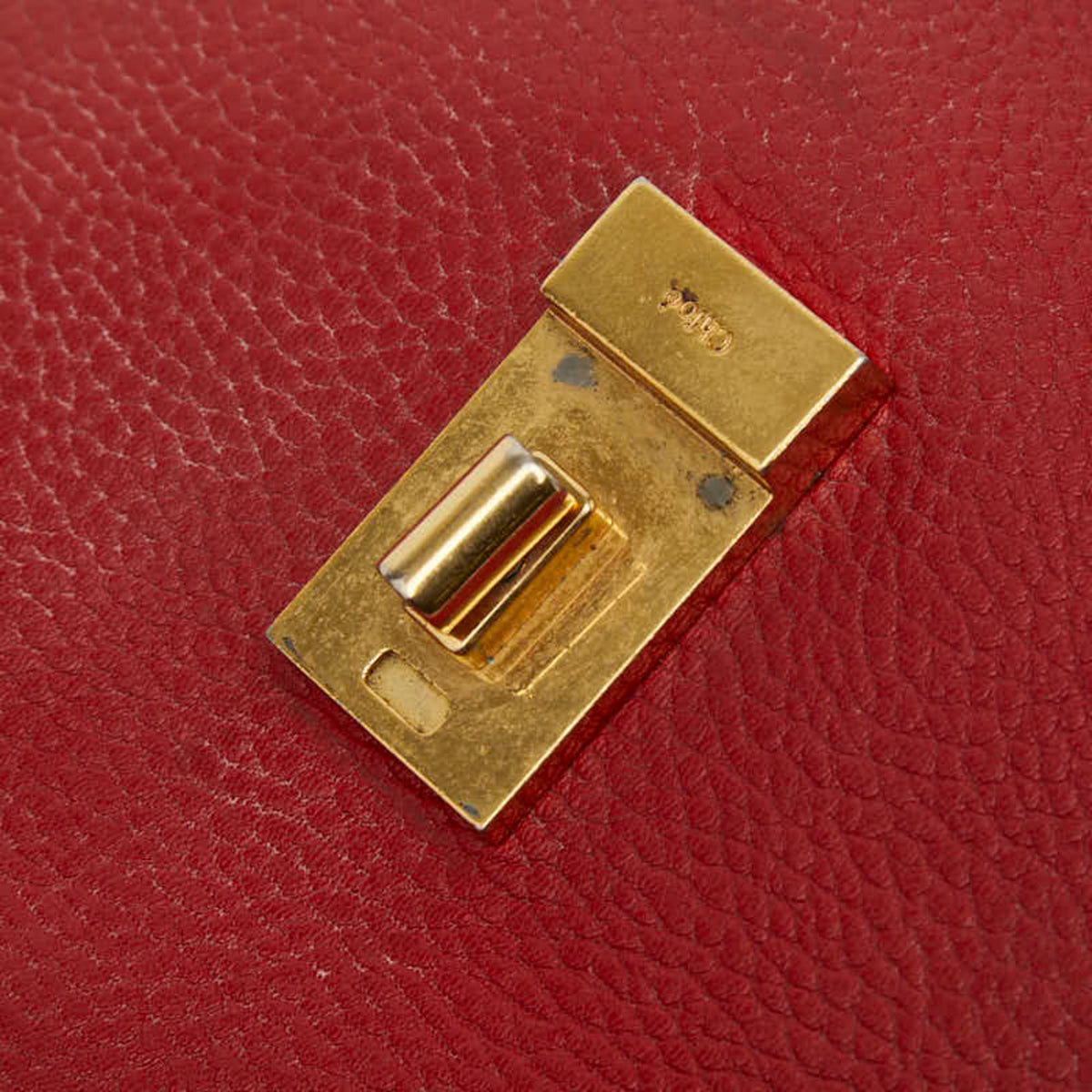 Chloé Red Color Leather Shoulder Bag (Pre-Owned)
