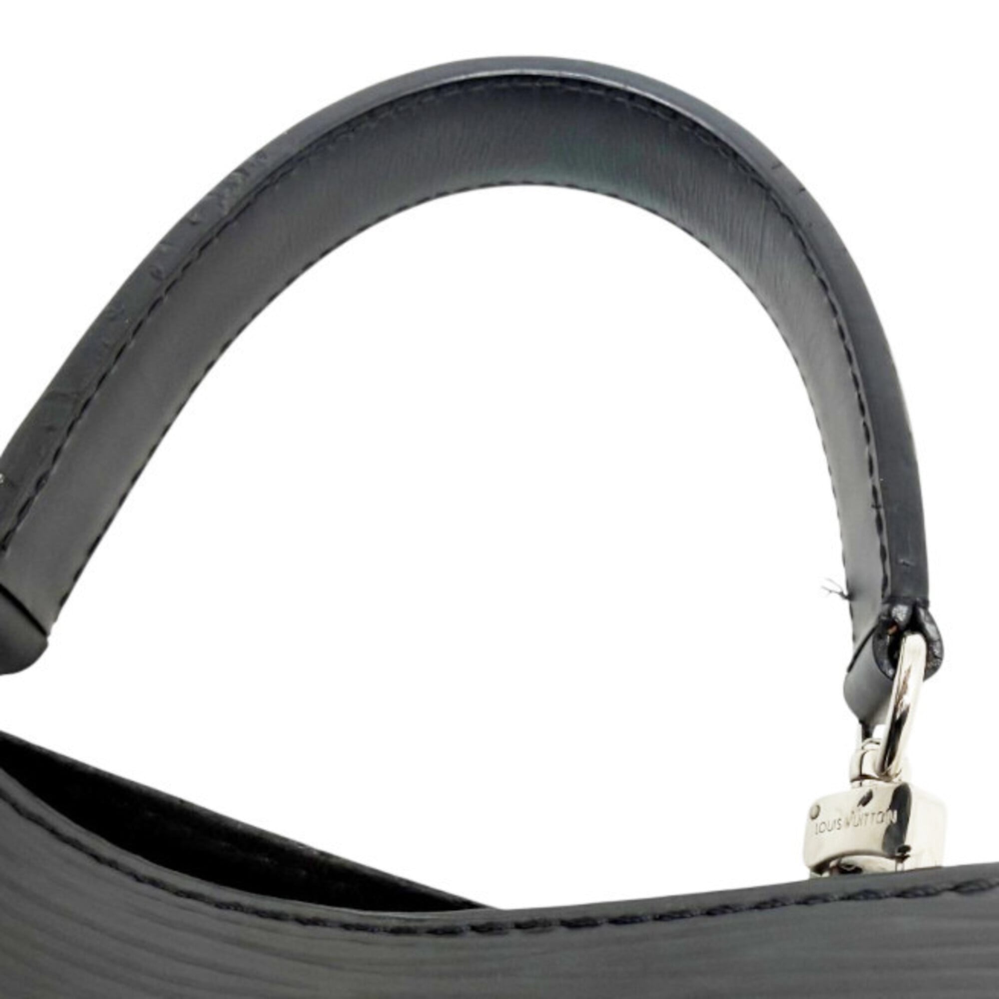 Louis Vuitton Noir Epi Leather Handbag Shoulder Bag (Pre-Owned)