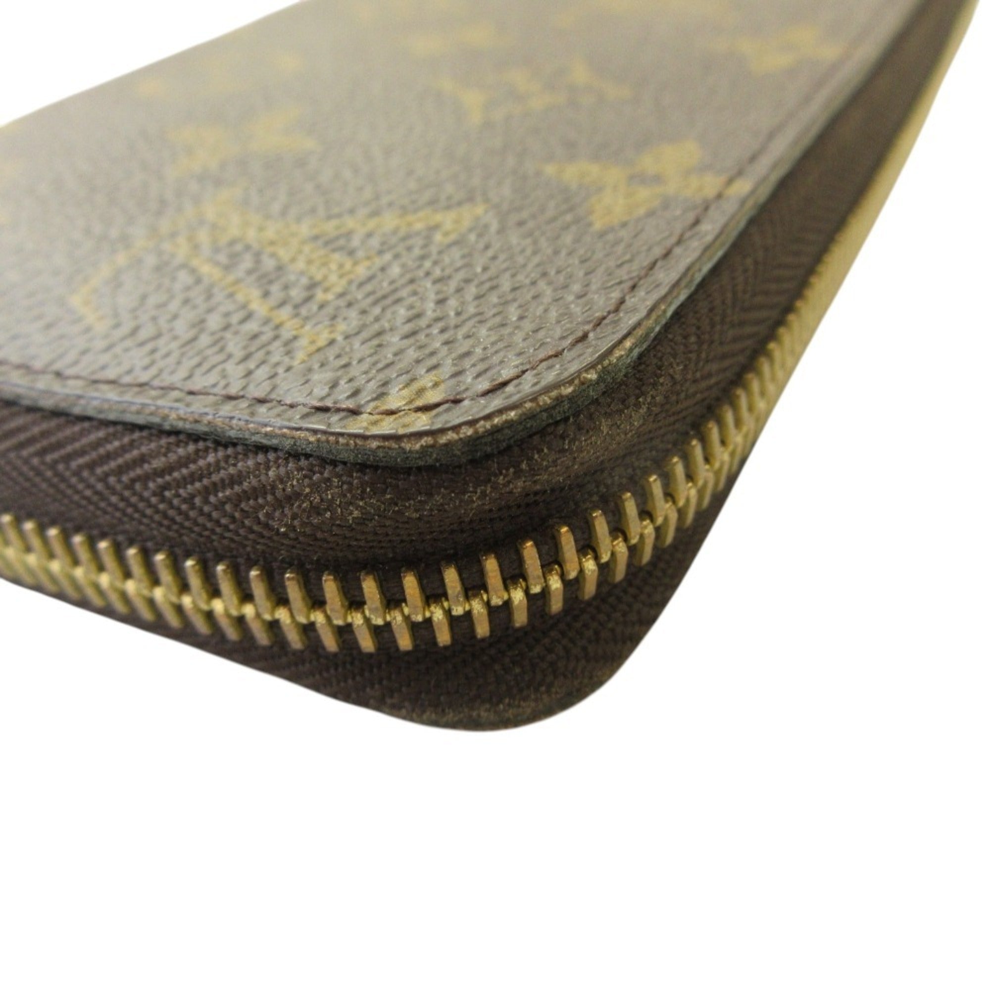 Louis Vuitton Monogram Brown Fuchsia Pink Monogram Long Wallet (Bi-Fold) (Pre-Owned)