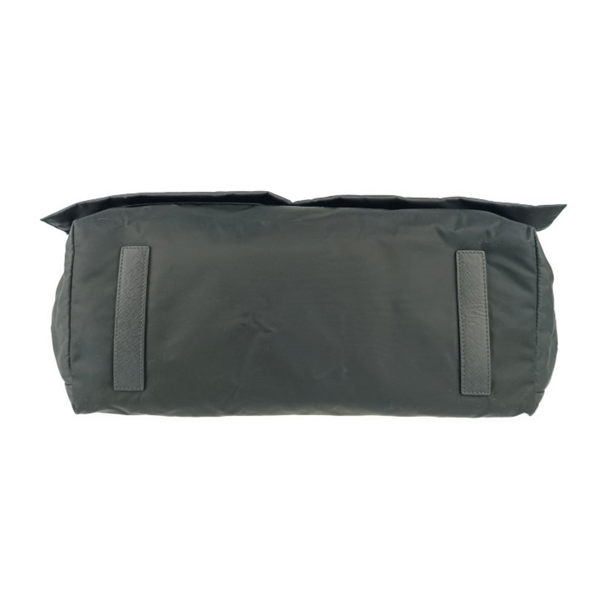 Prada Black Nylon Leather Messenger Bag Shoulder Bag (Pre-Owned)
