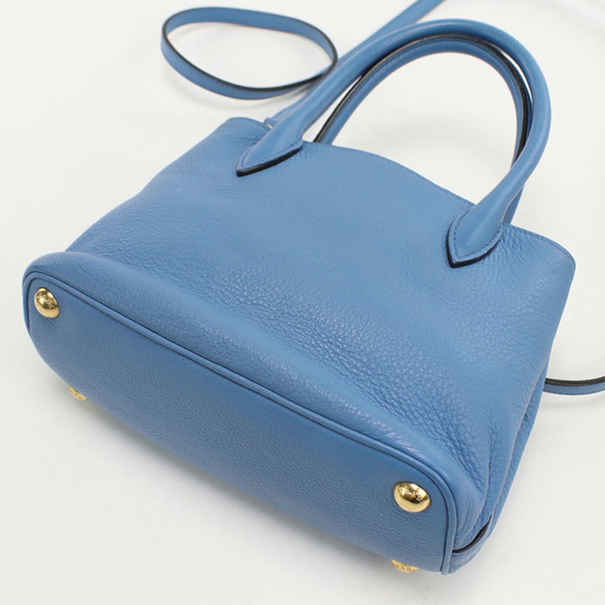 Prada Blue Leather Handbag (Pre-Owned)