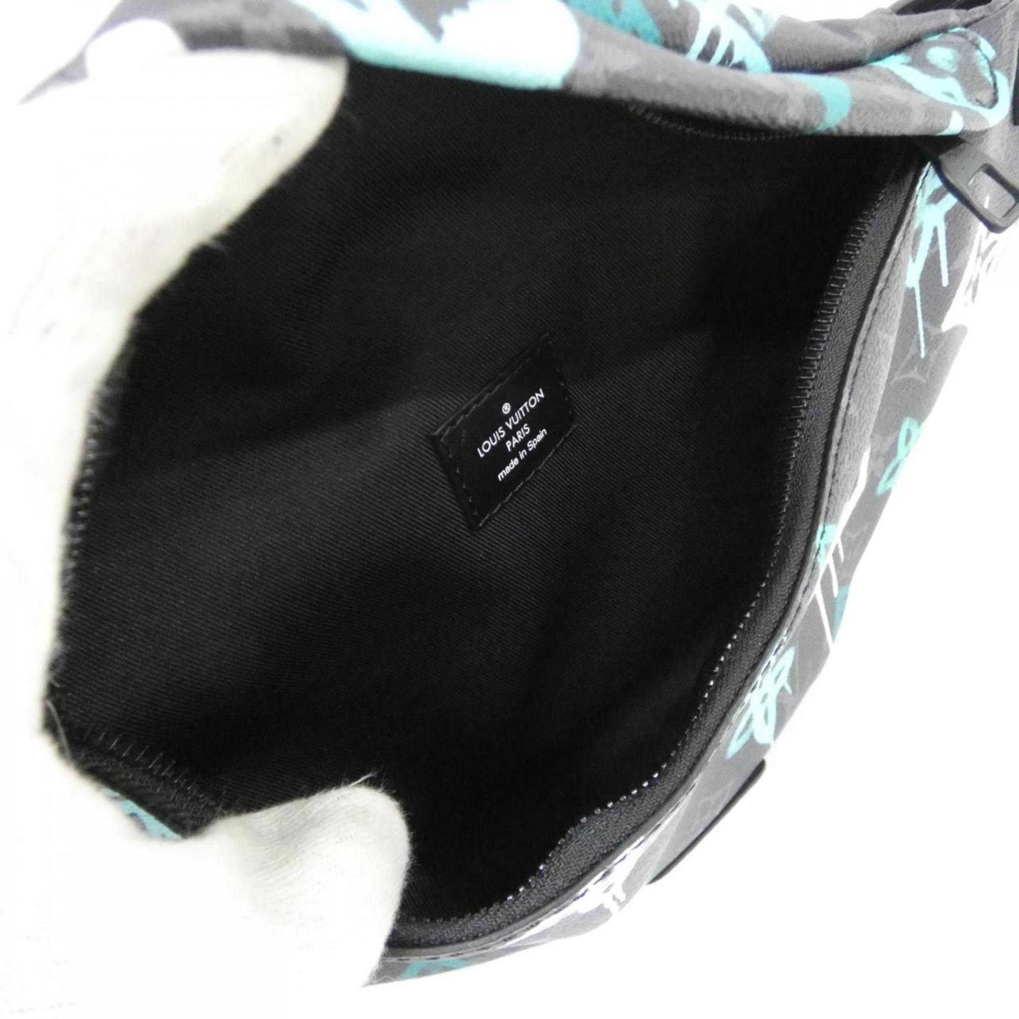 Louis Vuitton Black Coated Canvas Shoulder Bag (Pre-Owned)