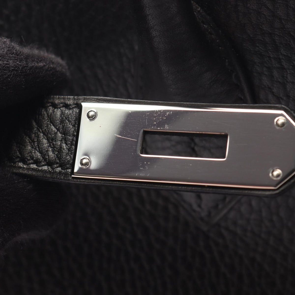 Hermes Black Ardennes Leather Leather Handbag (Pre-Owned)