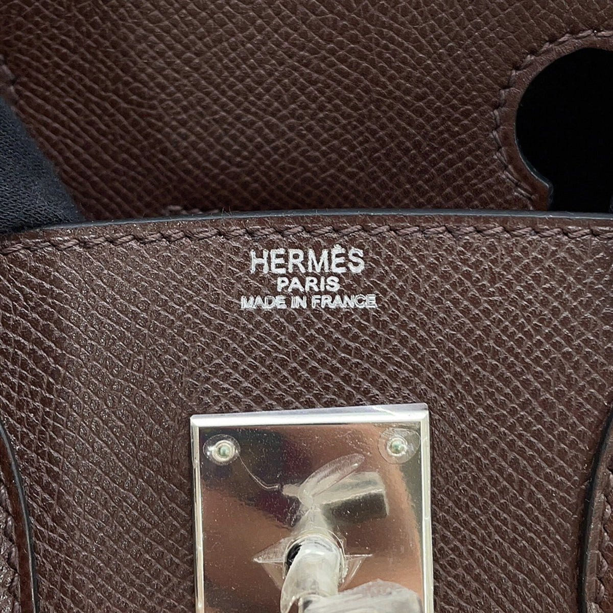Hermes Chocolat Epsom Leather Handbag (Pre-Owned)
