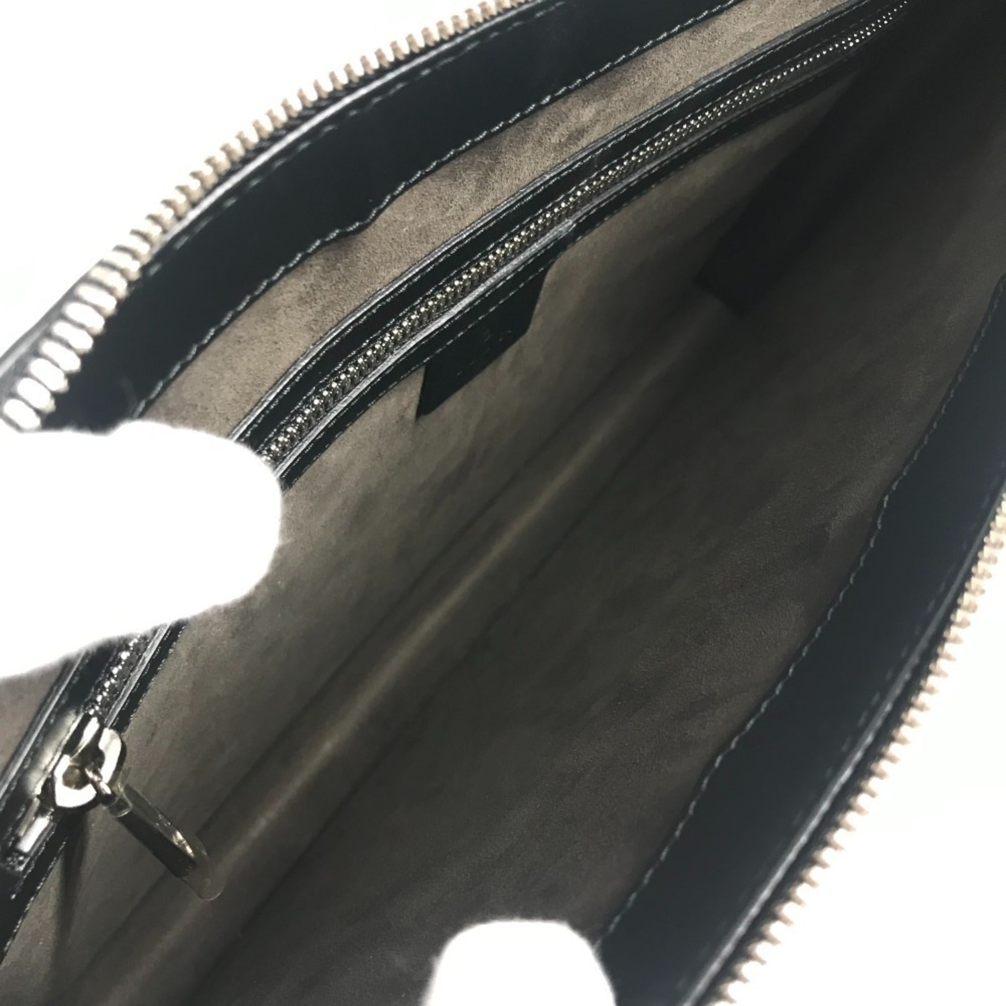 Gucci Black Leather Clutch Bag Shoulder Bag (Pre-Owned)