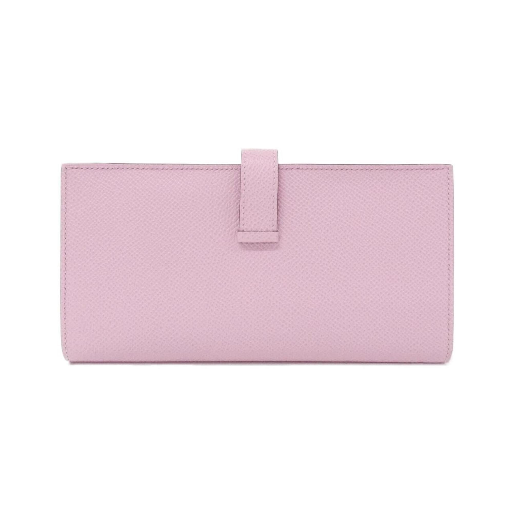 Hermes Pink Epsom Leather Long Wallet (Bi-Fold) (Pre-Owned)