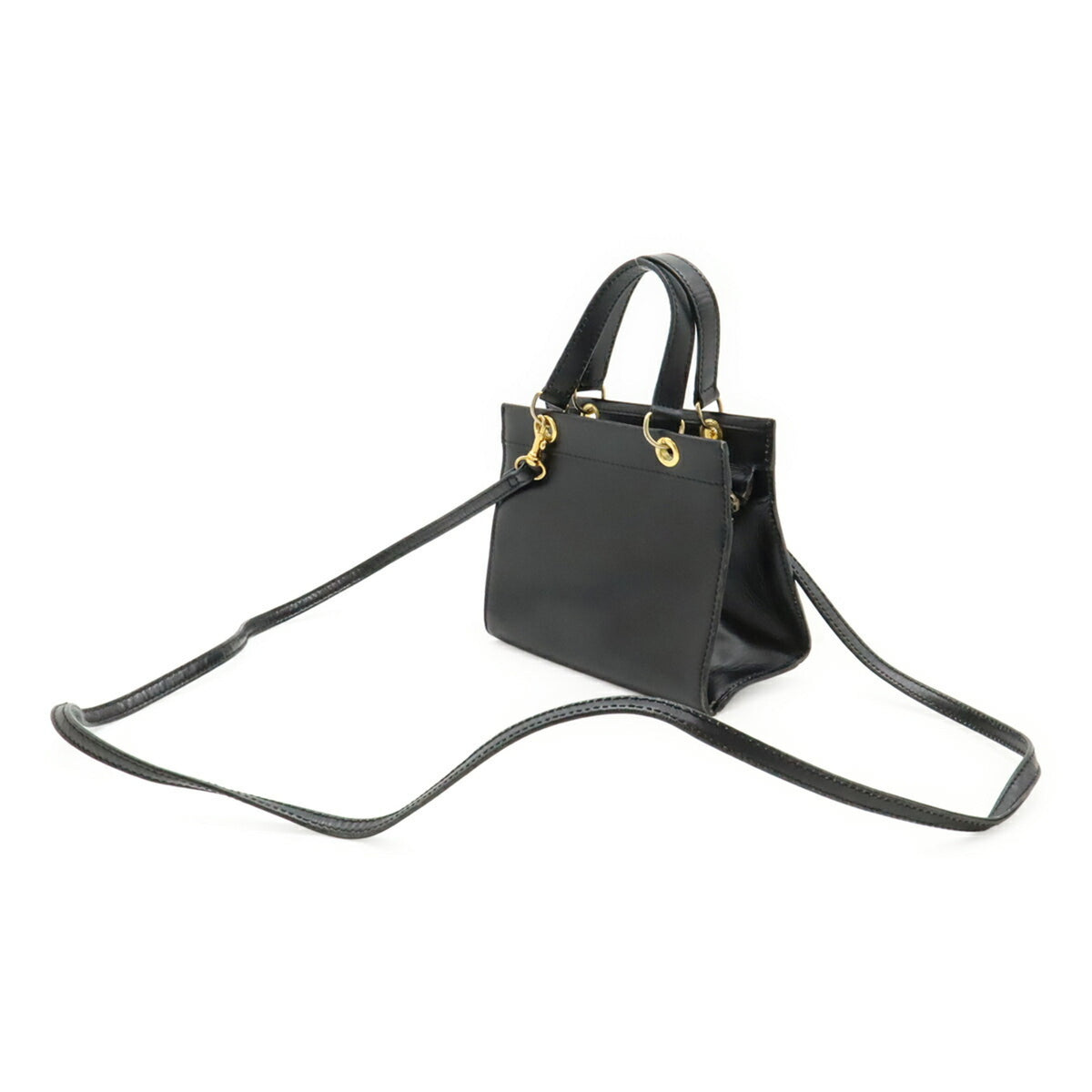 Celine Black Leather Handbag Shoulder Bag (Pre-Owned)