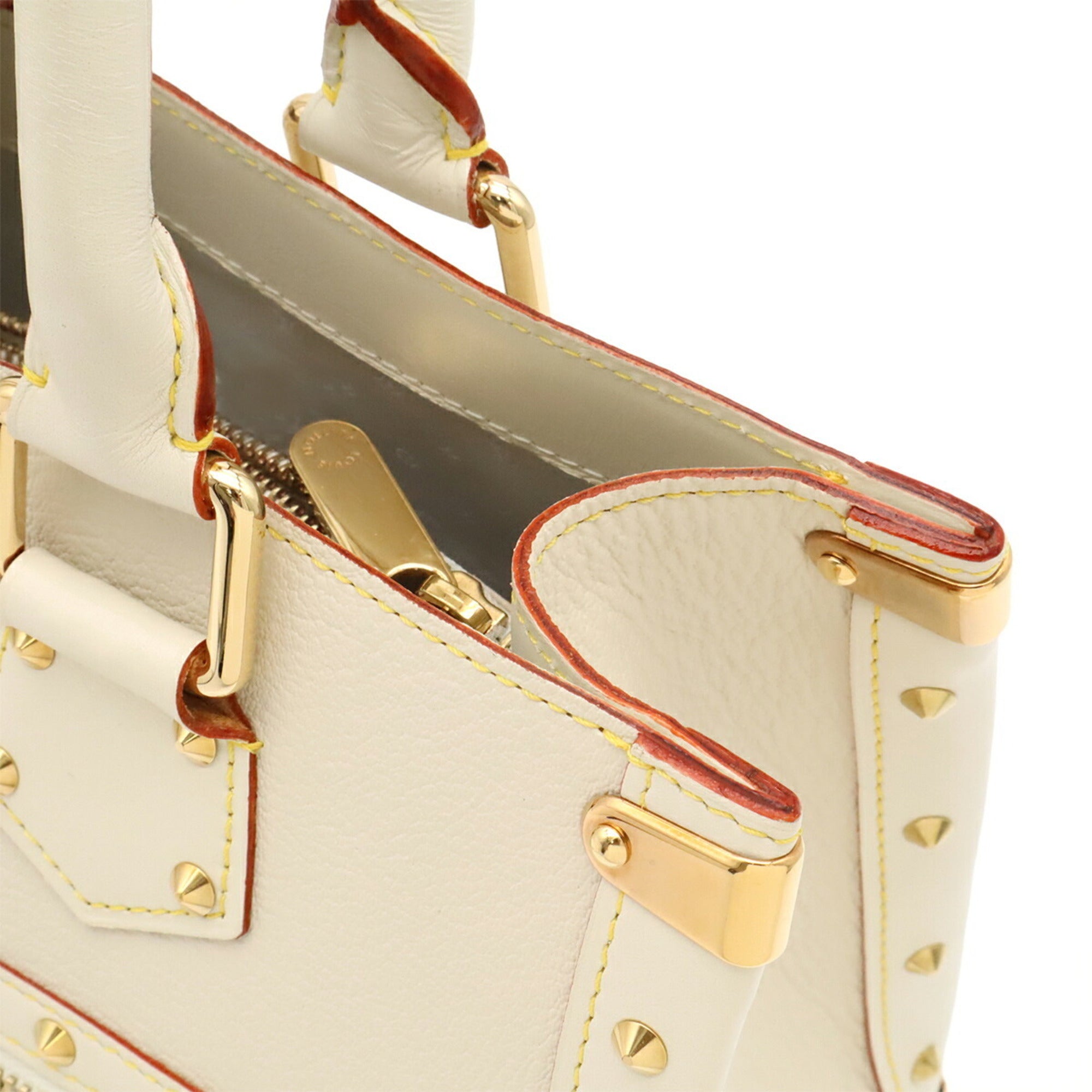 Louis Vuitton Blanc White Suhali Leather Handbag Tote Bag (Pre-Owned)