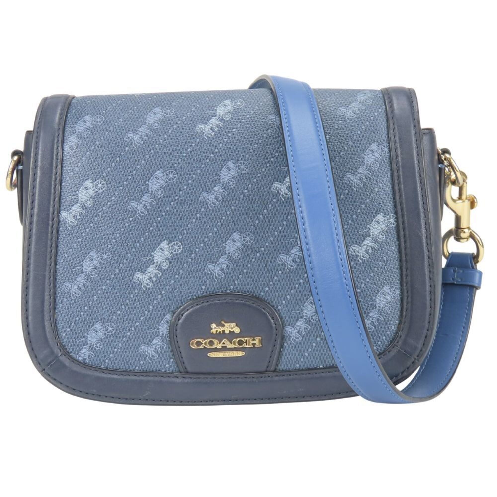 Coach Blue Navy Shoulder Bag (Pre-Owned)