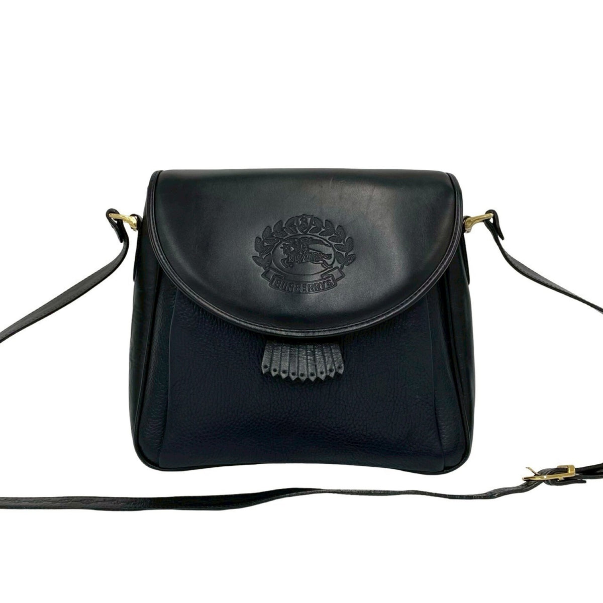 Burberry Black Leather Pochette Shoulder Bag (Pre-Owned)