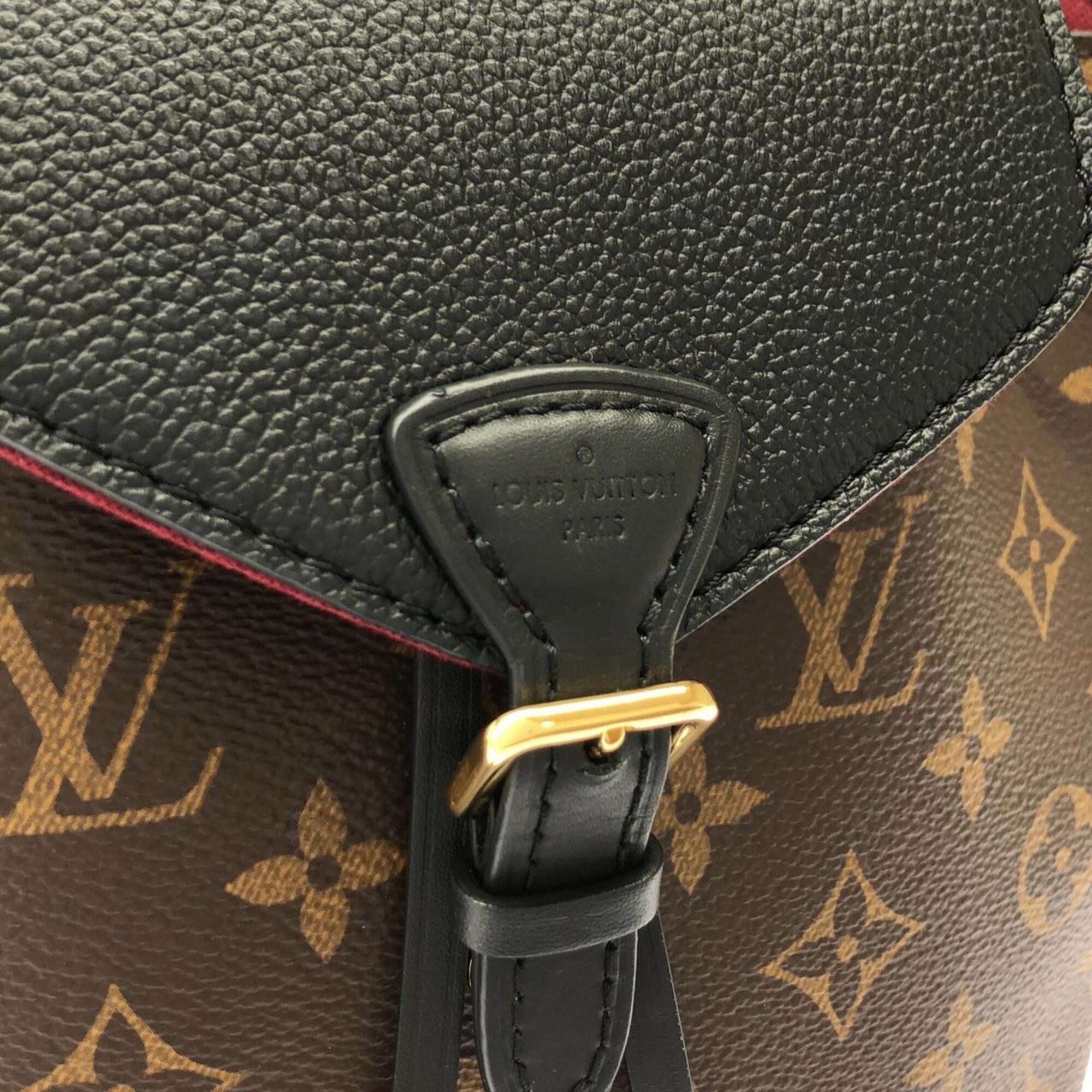 Louis Vuitton Black Marron Coated Canvas Backpack (Pre-Owned)