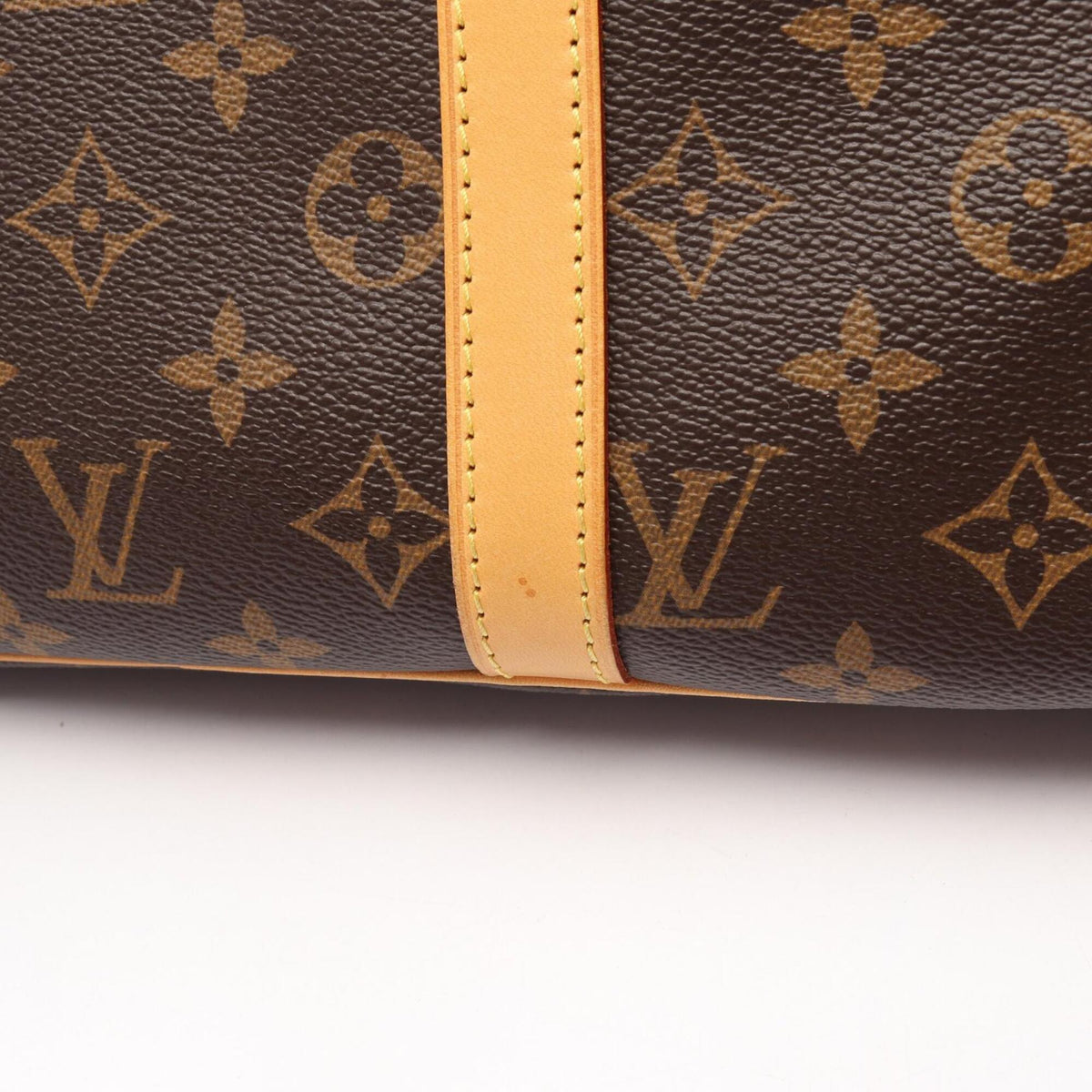 Louis Vuitton Brown Coated Canvas Leather Briefcase Handbag (Pre-Owned)