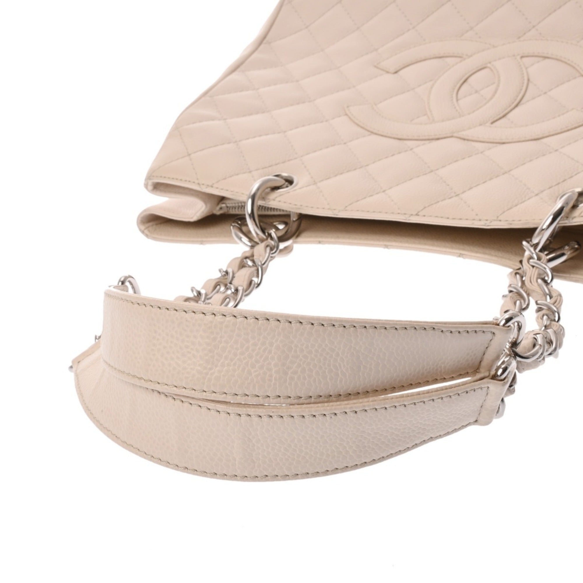 Chanel Ivory Grained Calfskin Tote Bag (Pre-Owned)