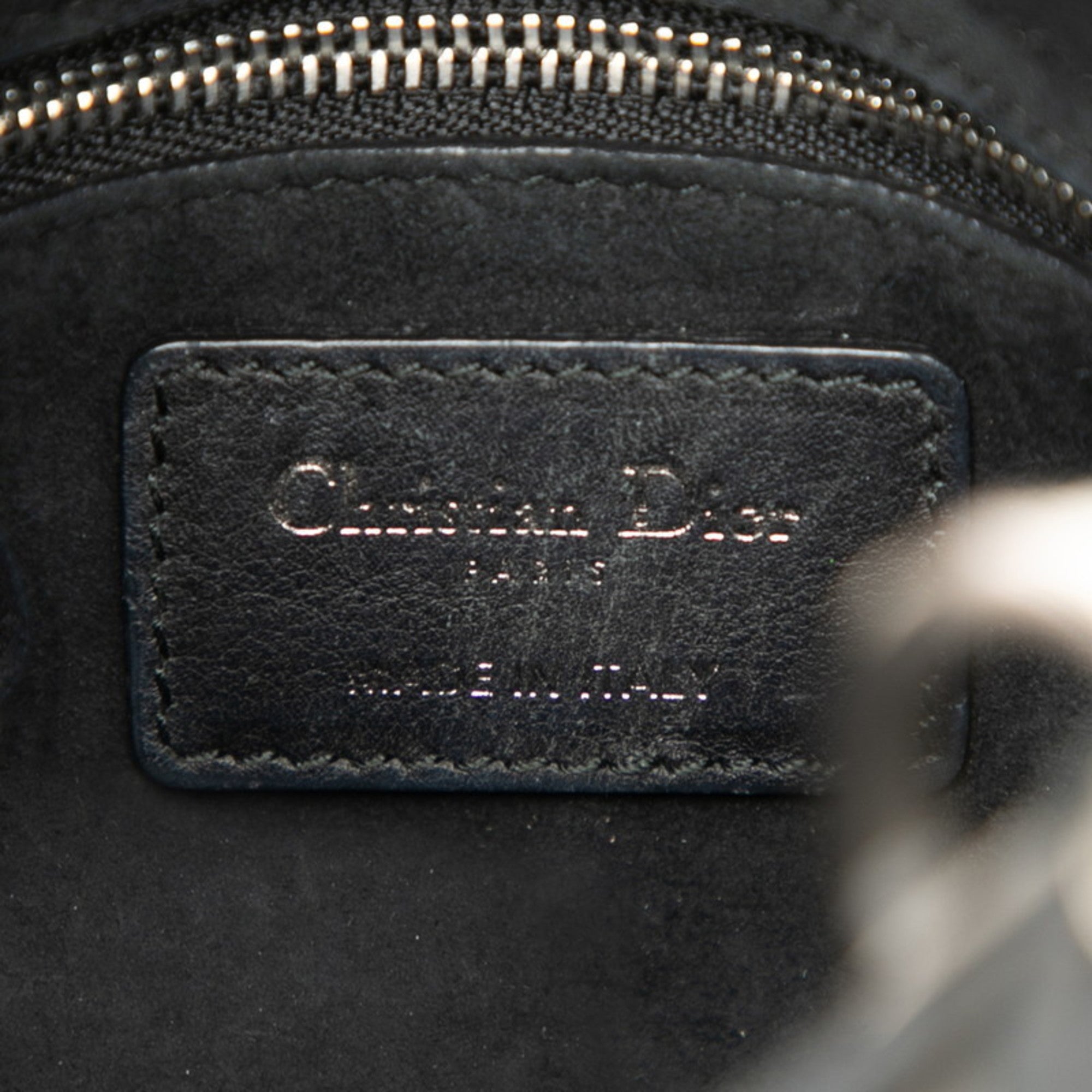 Christian Dior Black Leather Handbag Shoulder Bag (Pre-Owned)