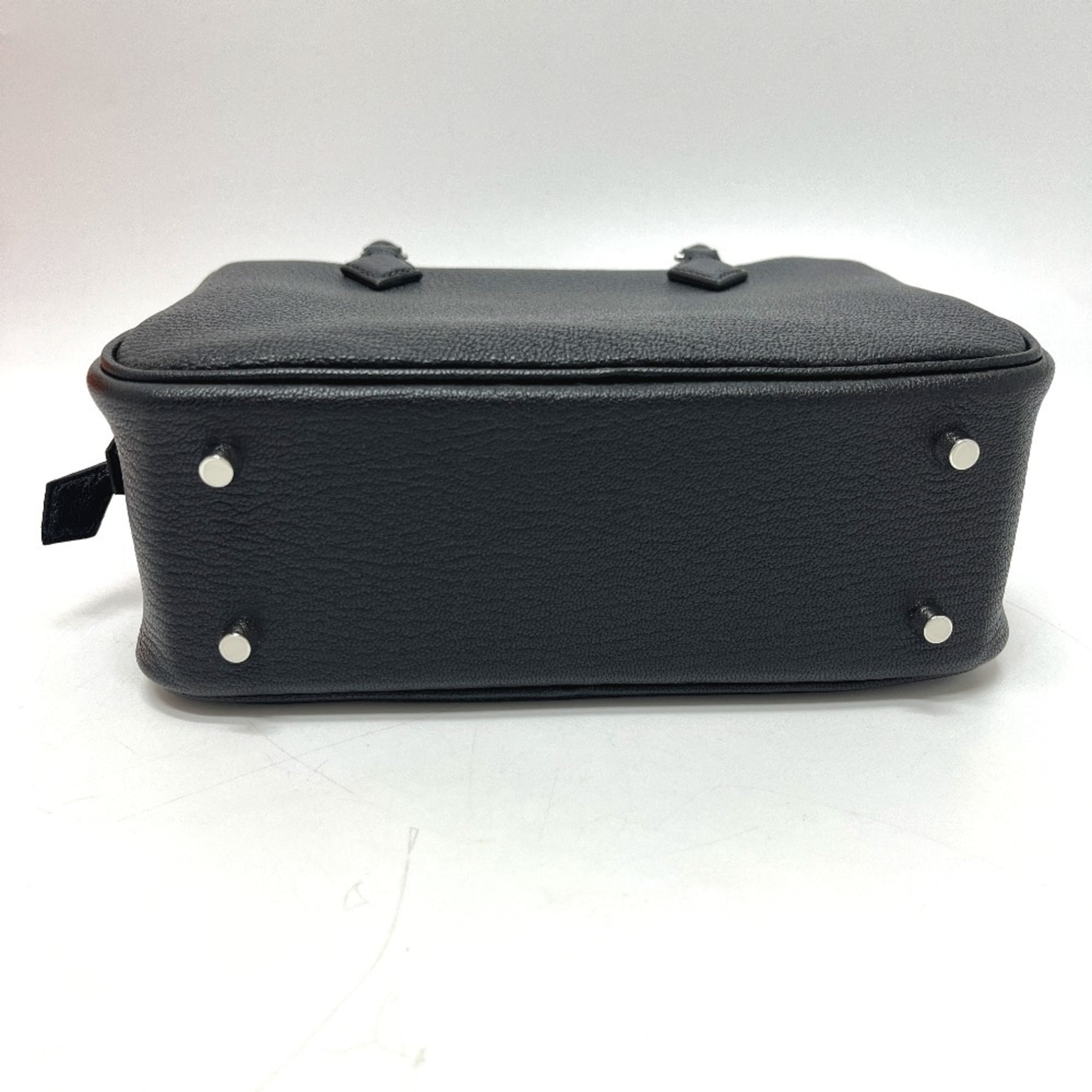 Hermes Black Chevre Myzore Leather Handbag (Pre-Owned)