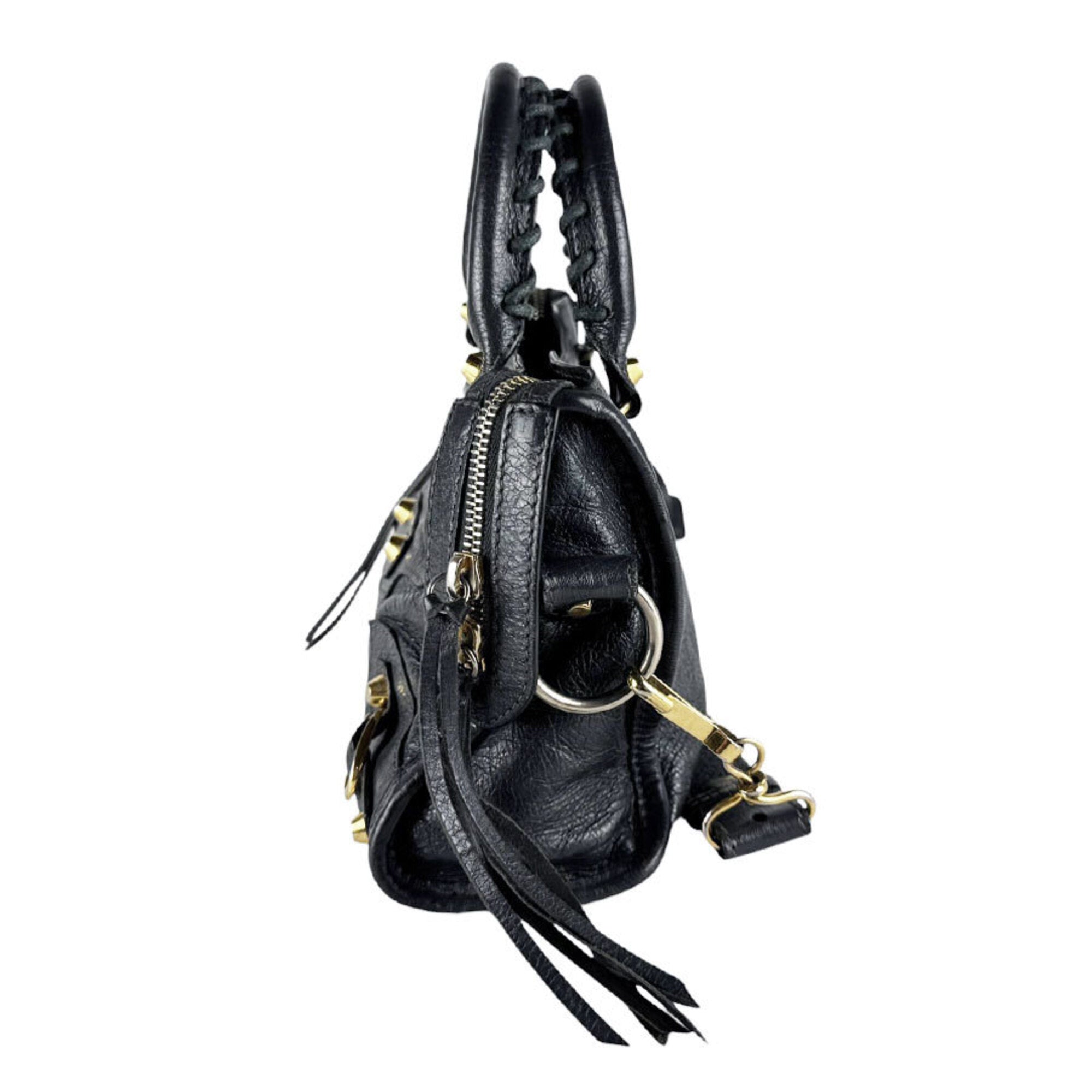 Balenciaga Gray Leather Handbag Shoulder Bag (Pre-Owned)