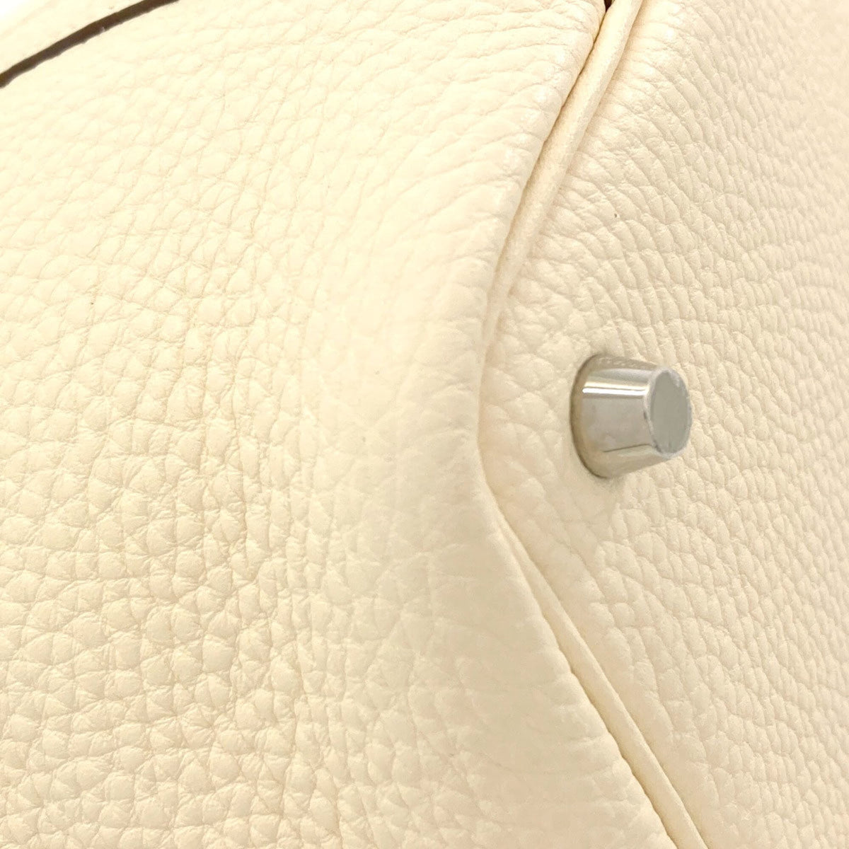 Hermes Picotin Cream Taurillon Clemence Leather Handbag (Pre-Owned)