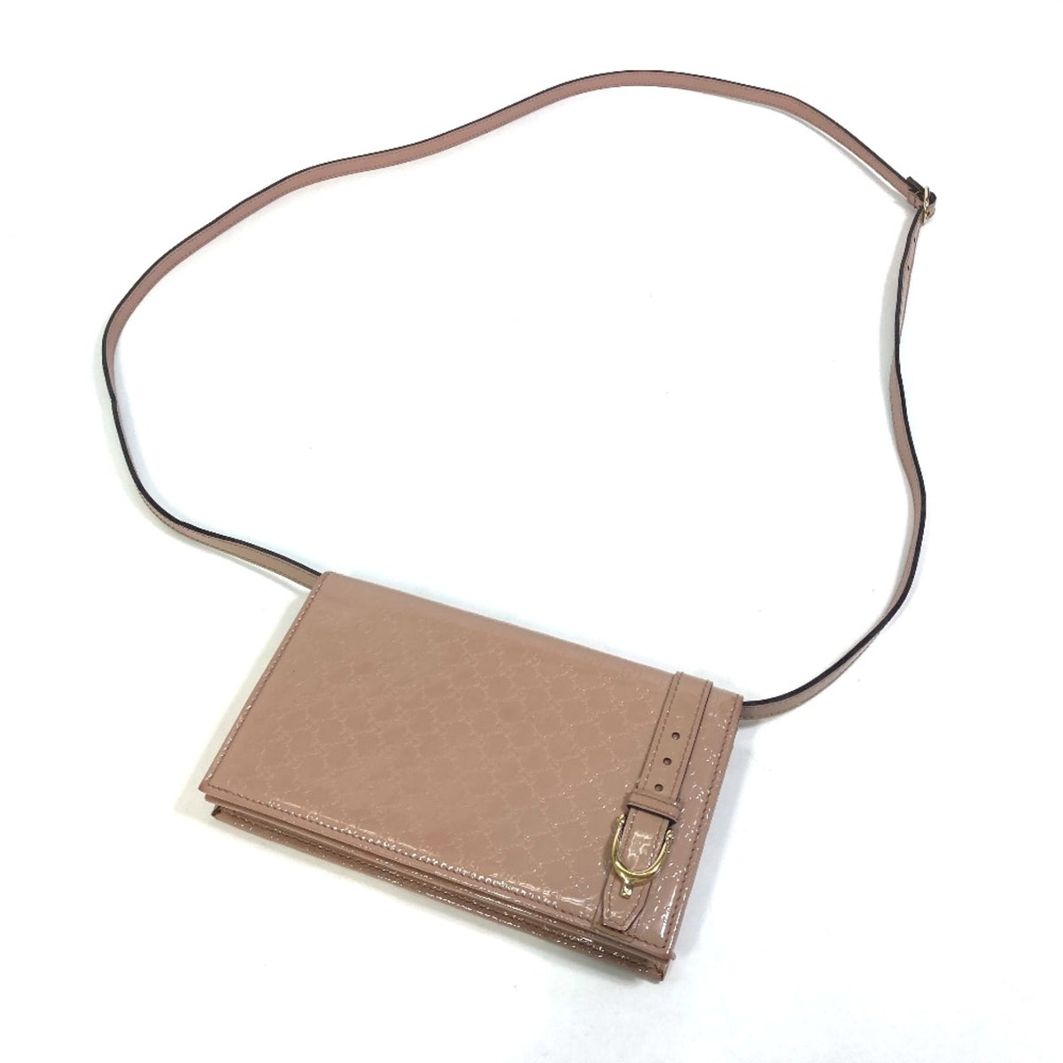 Gucci Beige Patent Leather Shoulder Bag (Pre-Owned)