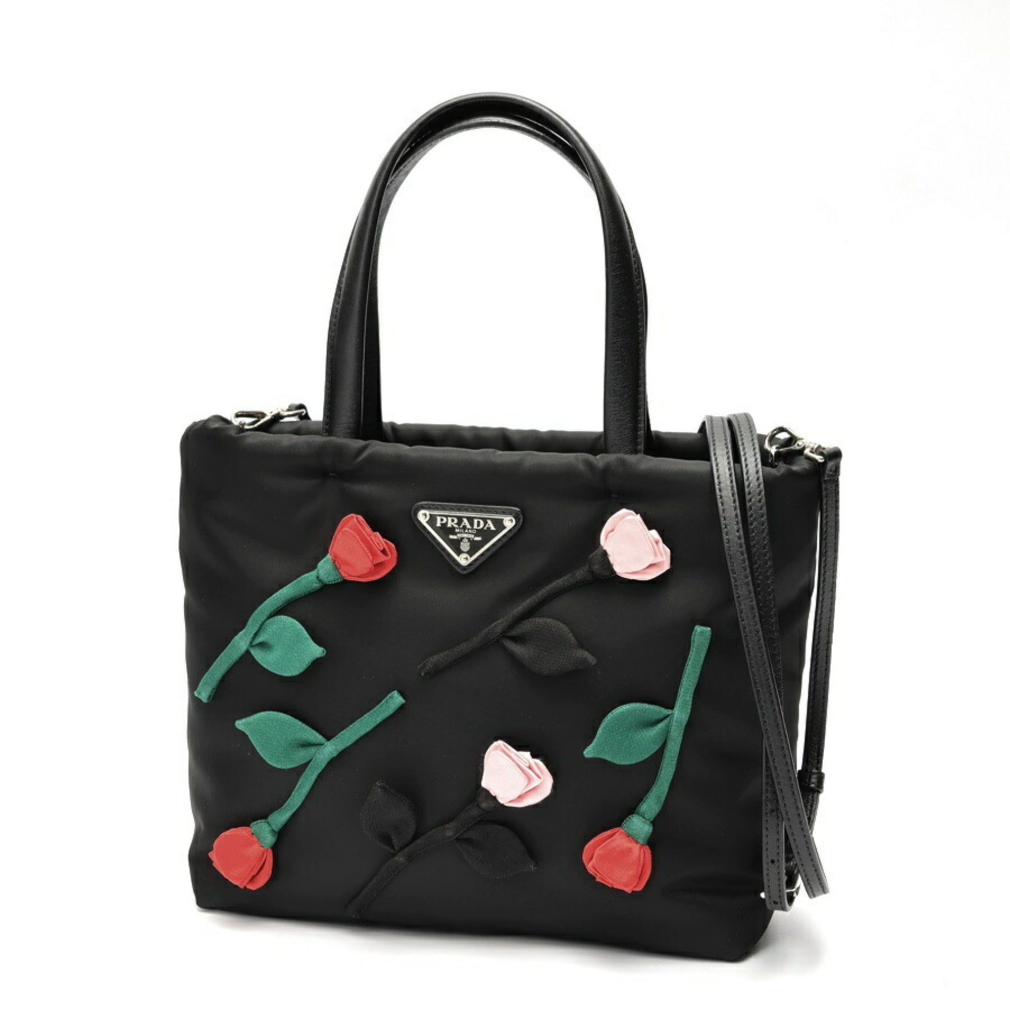 Prada Black Nylon Shoulder Bag Tote Bag (Pre-Owned)