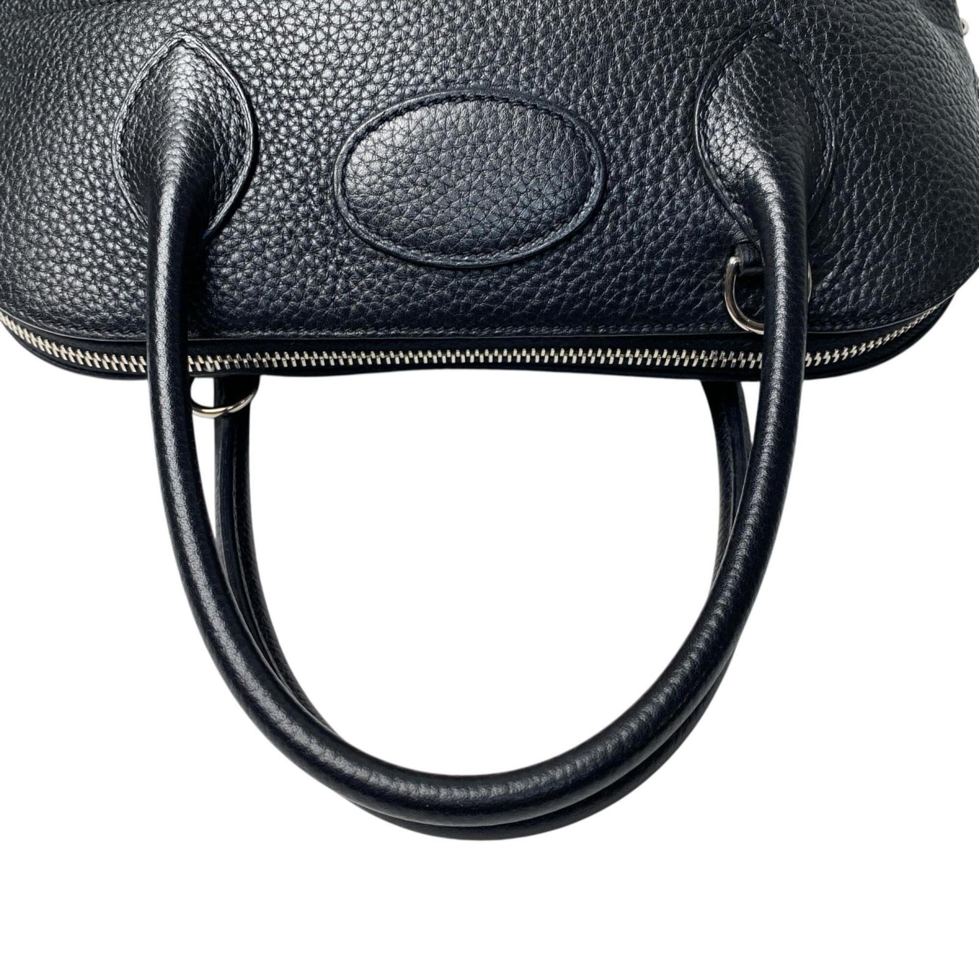 Hermes Black Taurillon Clemence Leather Handbag Shoulder Bag (Pre-Owned)