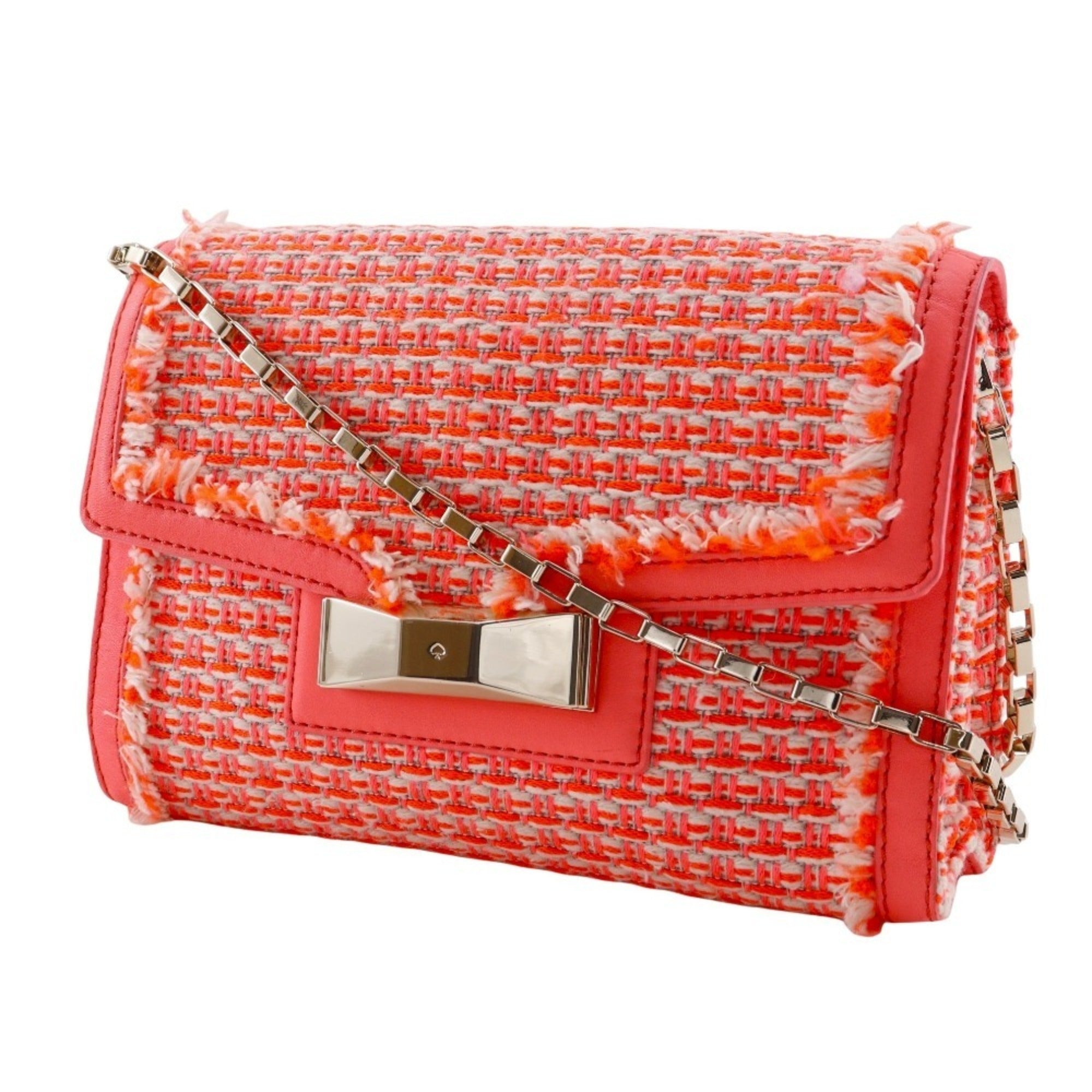 Kate Spade Orange Tweed Shoulder Bag (Pre-Owned)