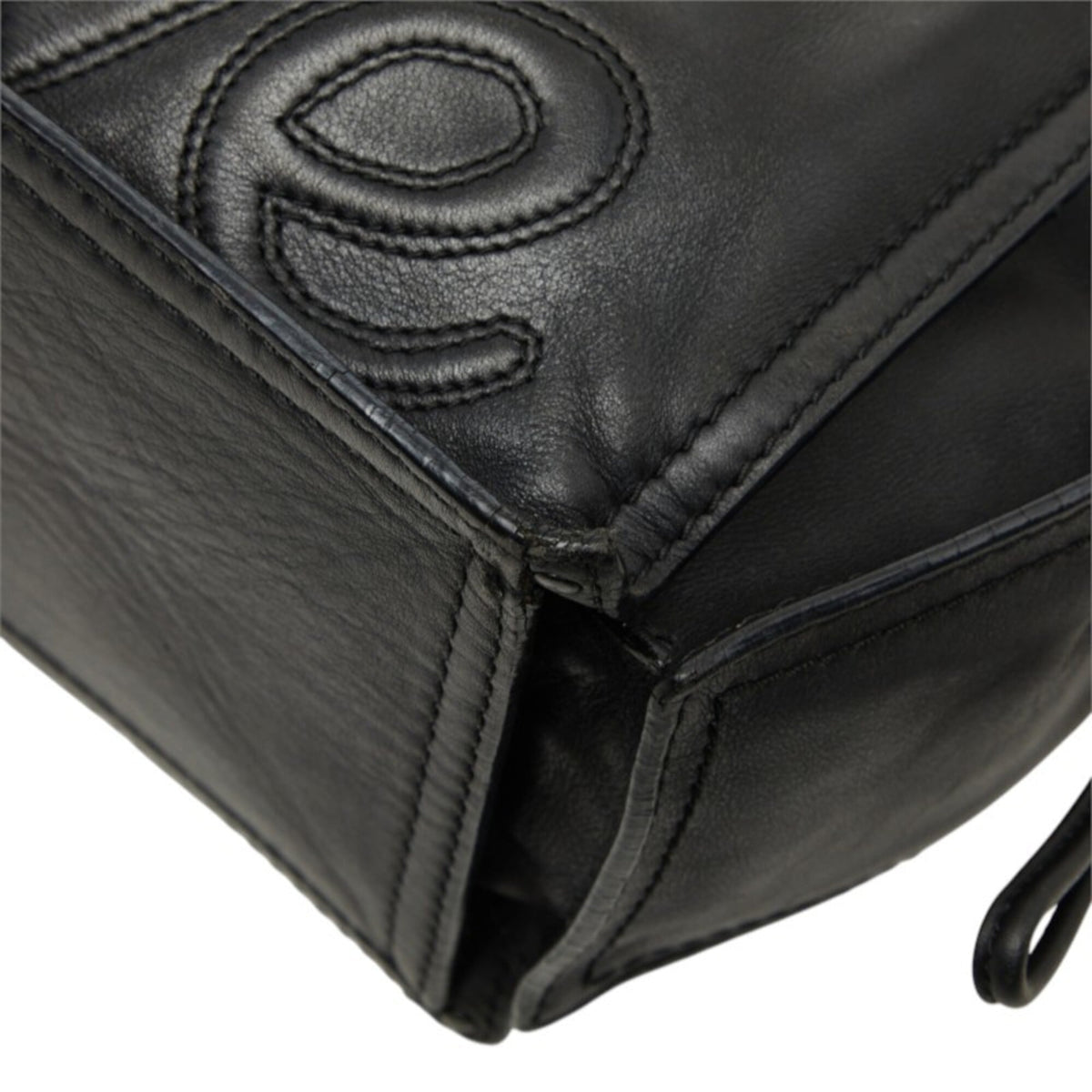 Loewe Black Leather Shoulder Bag Tote Bag (Pre-Owned)