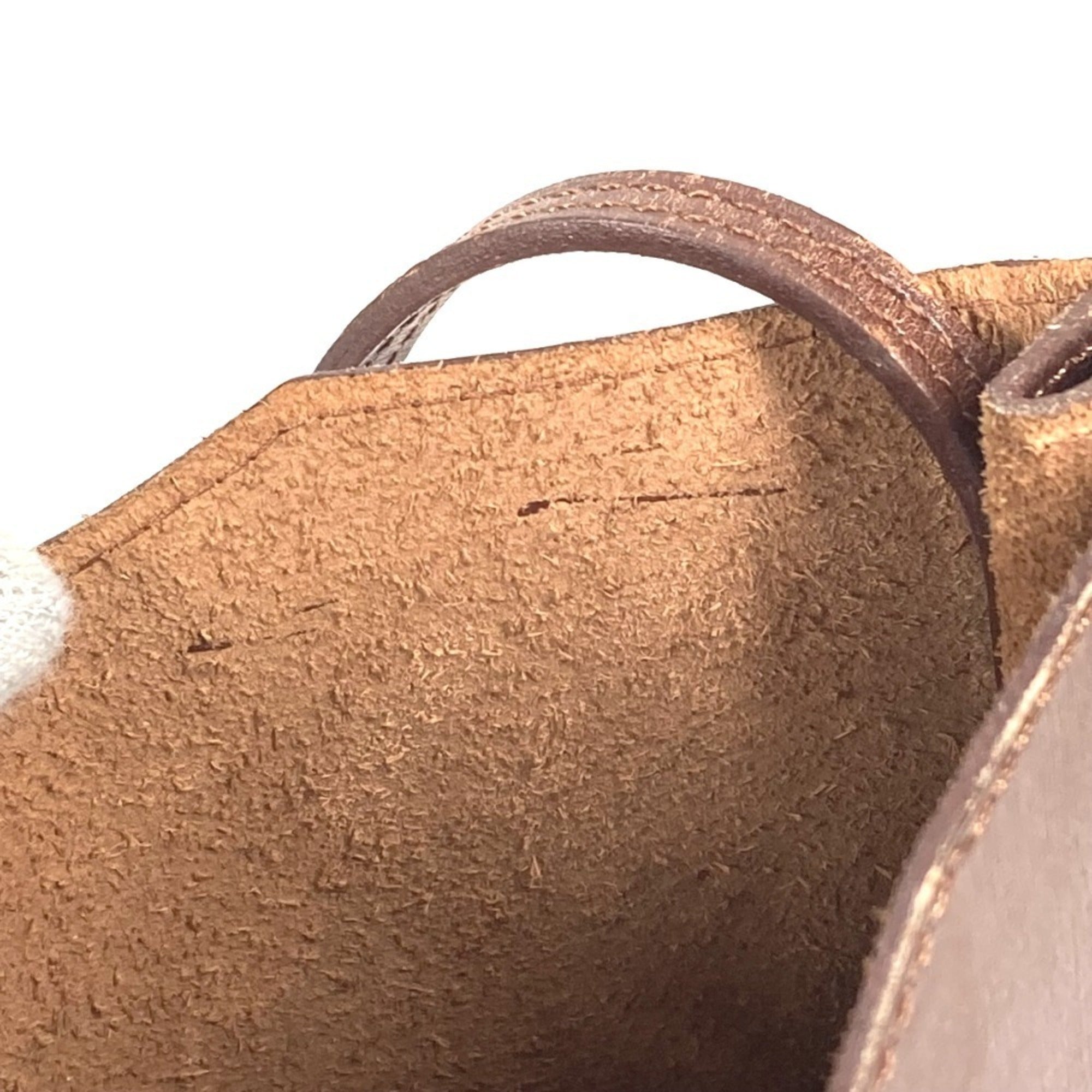 Hermes Brown Havane Box Calf Leather Pochette Shoulder Bag (Pre-Owned)