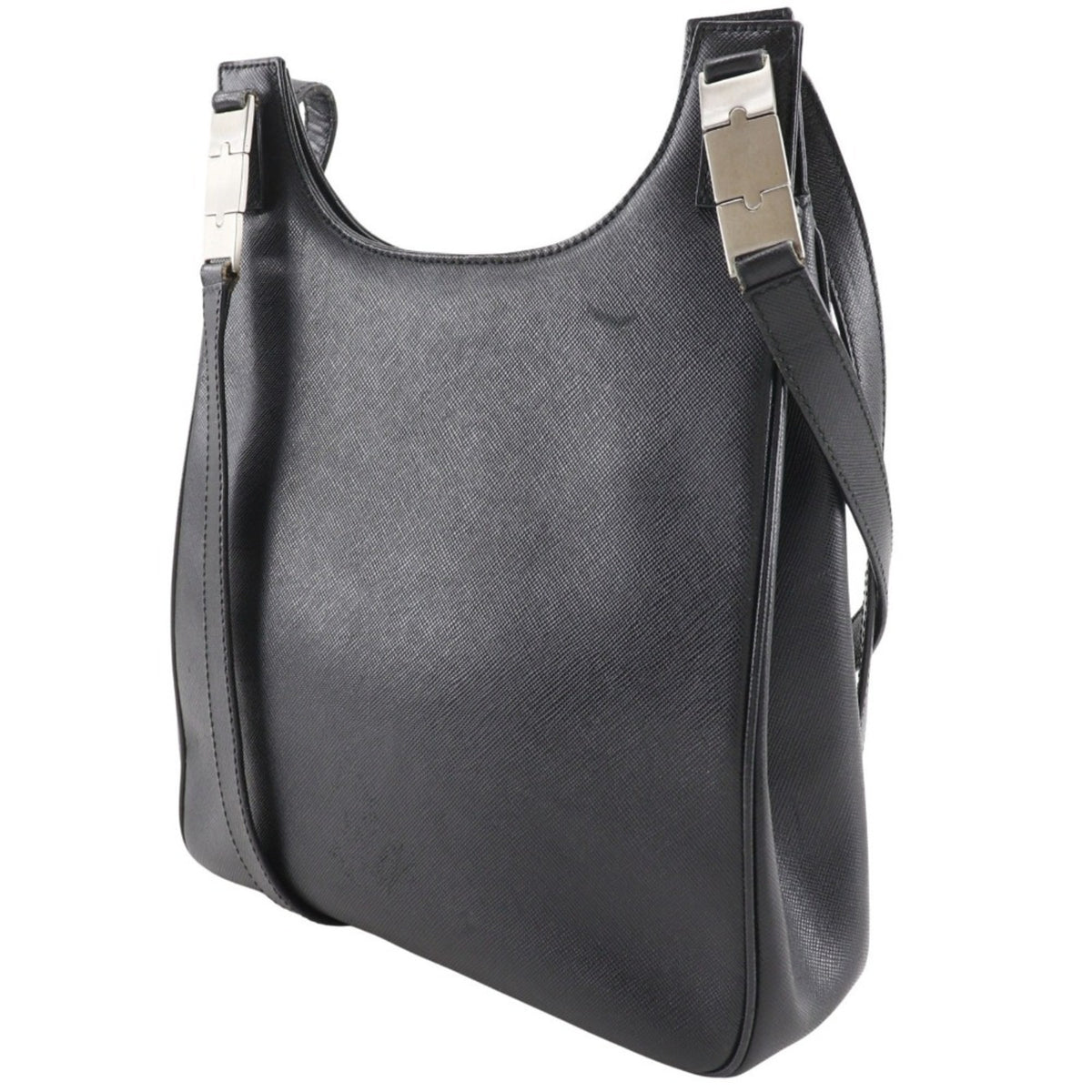 Salvatore Ferragamo Black Leather Shoulder Bag (Pre-Owned)
