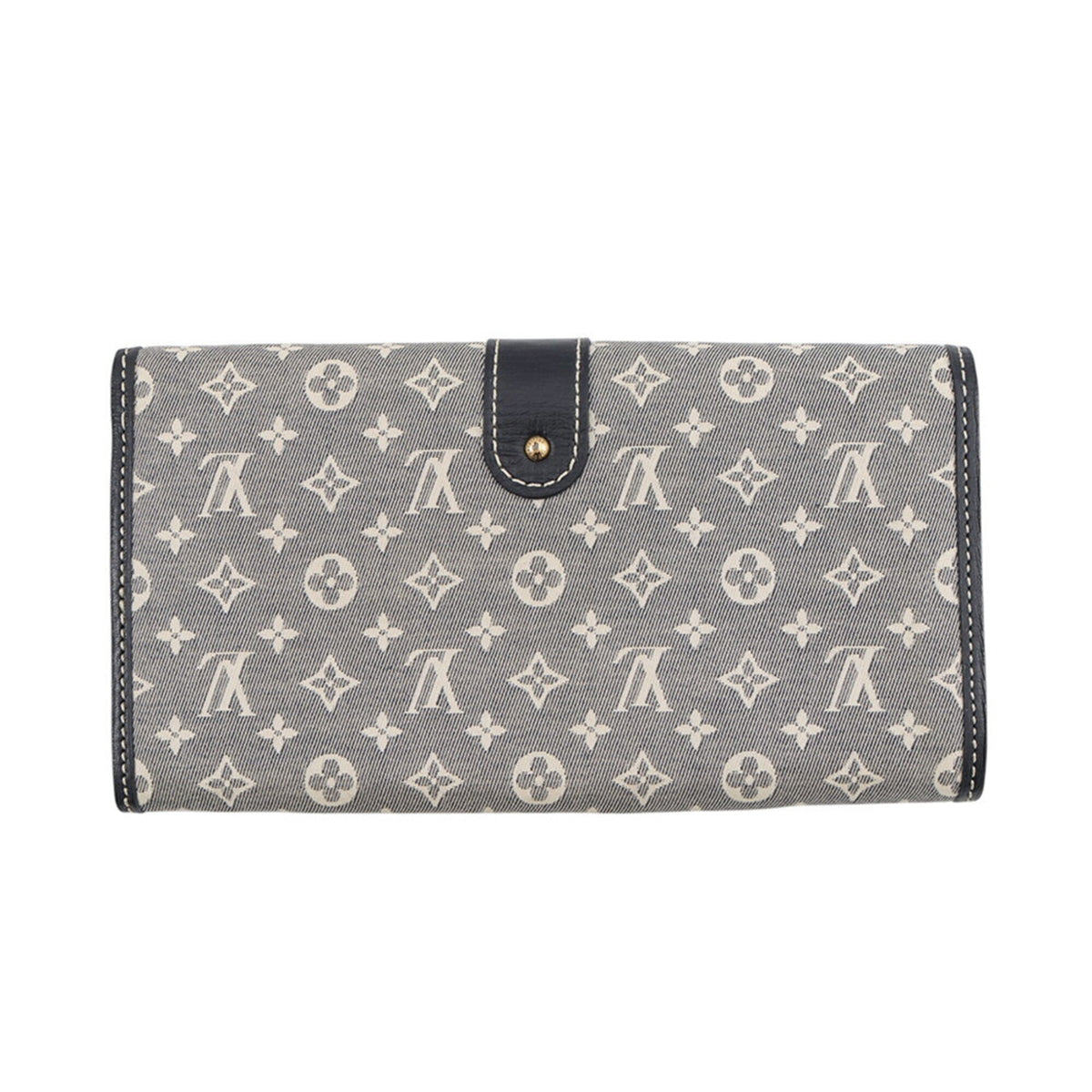 Louis Vuitton Monogram Idylle Gray Navy Monogram Idylle Long Wallet (Bi-Fold) (Pre-Owned)
