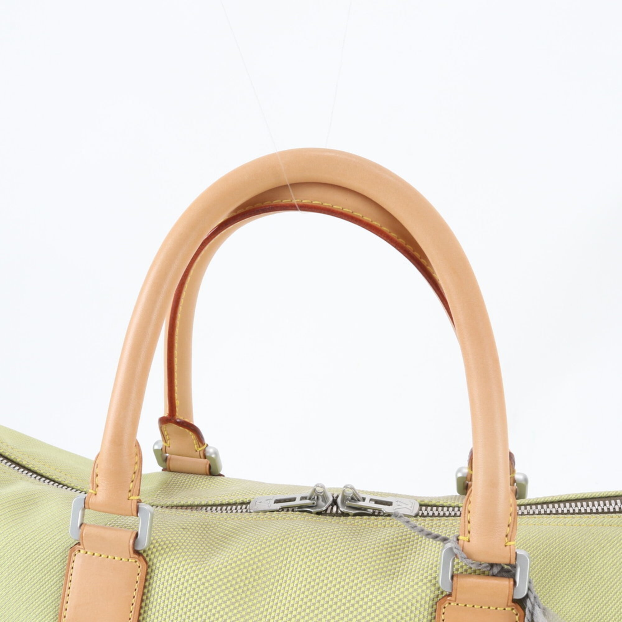 Louis Vuitton Black Damier Canvas Yellow Leather Canvas Handbag (Pre-Owned)