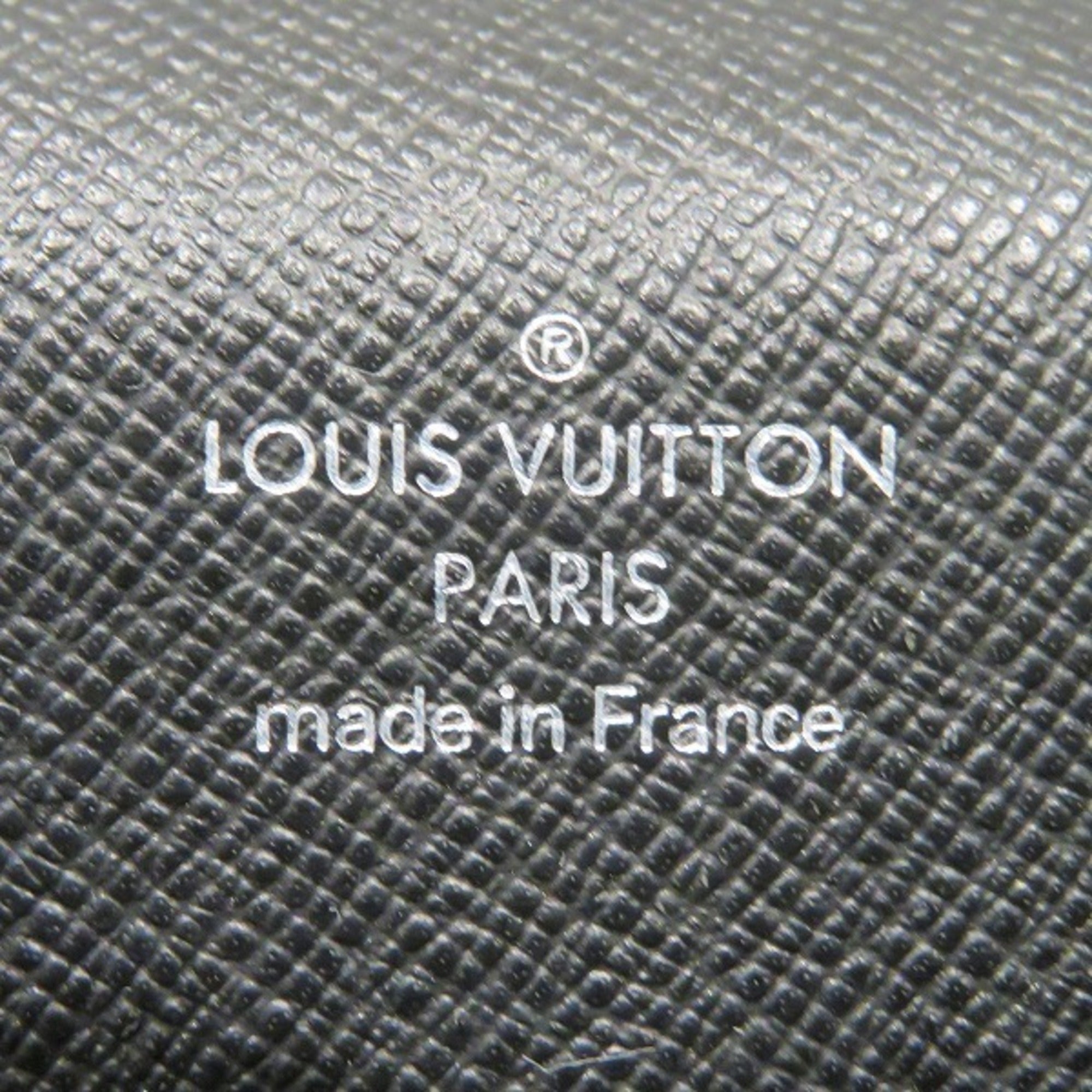 Louis Vuitton Ardoise Black Leather Briefcase Handbag (Pre-Owned)
