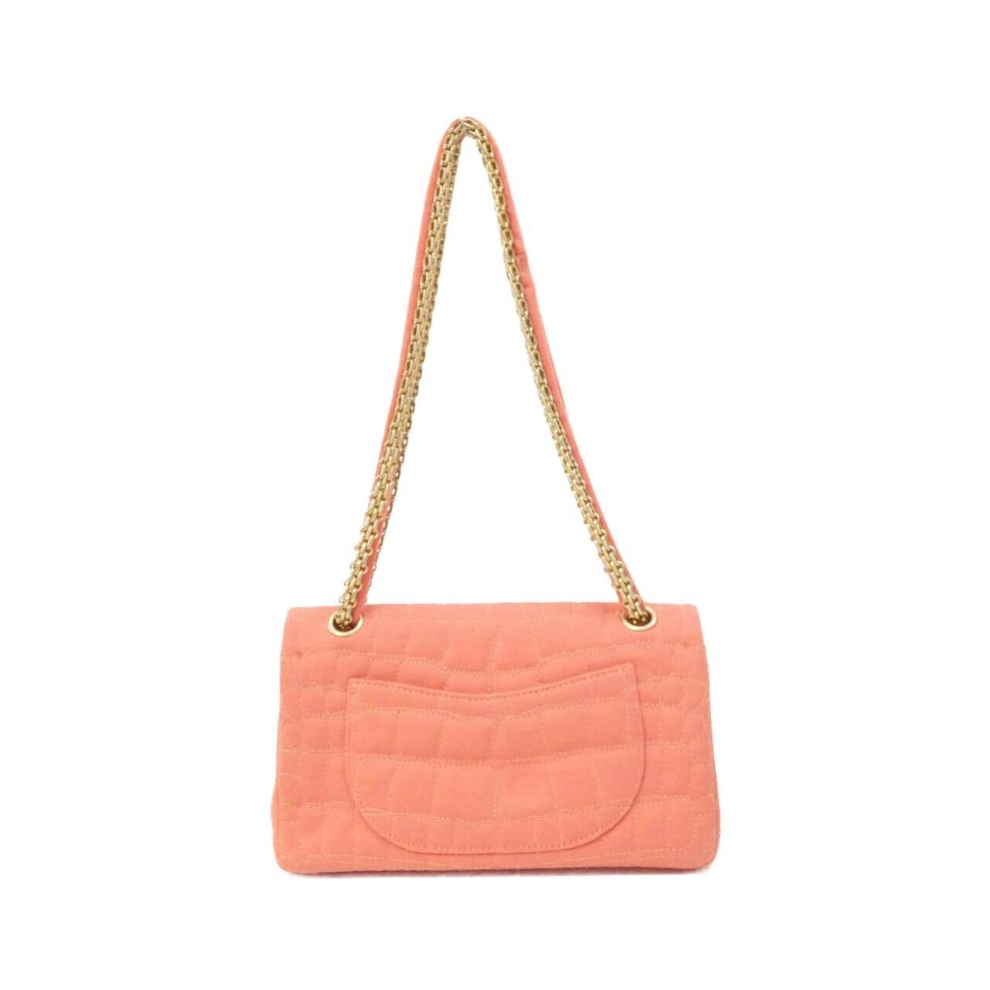 Chanel Pink Canvas Shoulder Bag (Pre-Owned)