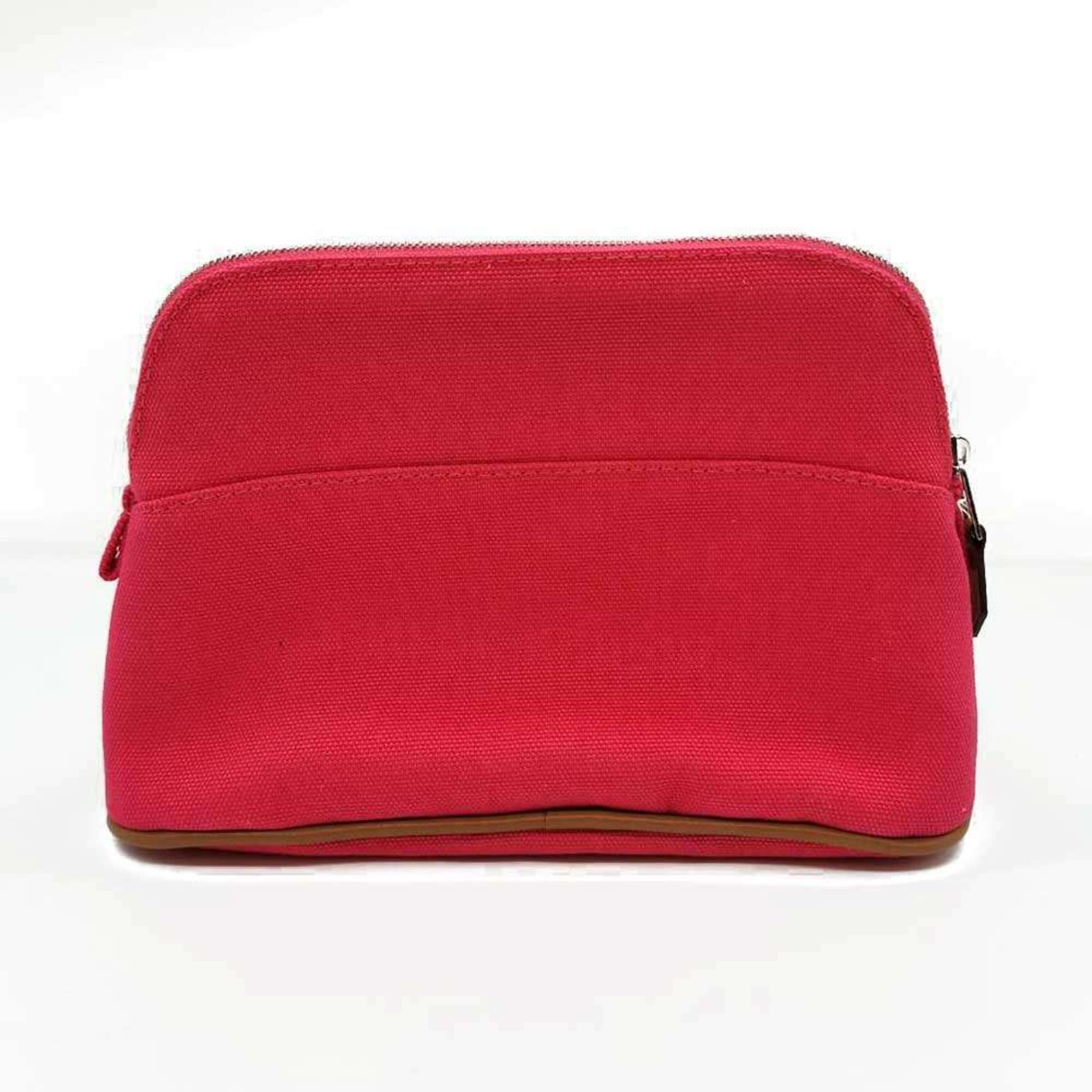 Hermes Bolide Pink Canvas Pouch (Pre-Owned)