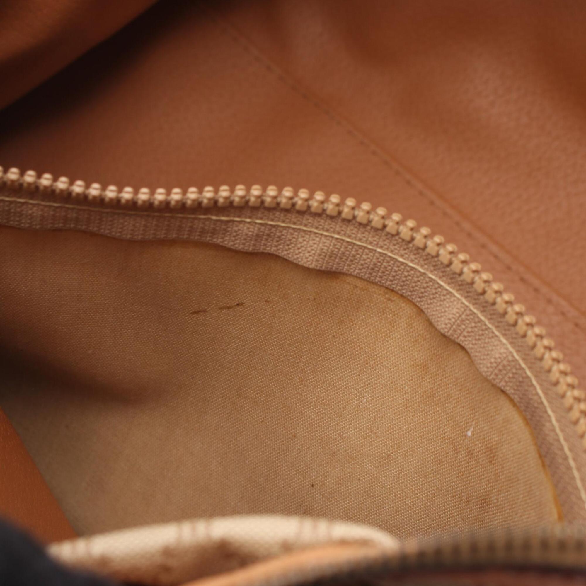 Celine Beige Brown Coated Canvas Leather Boston Bag Handbag (Pre-Owned)