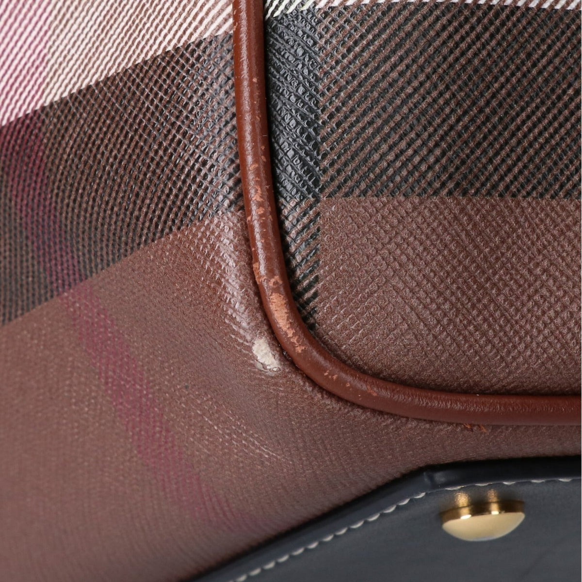 Burberry Brown Pvc Handbag (Pre-Owned)