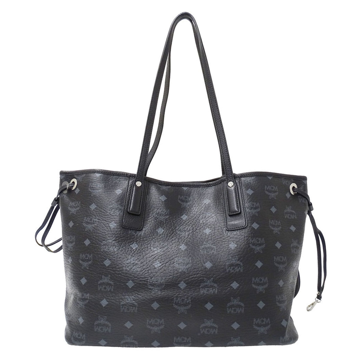 Mcm Black Multi-Color Coated Canvas Tote Bag (Pre-Owned)