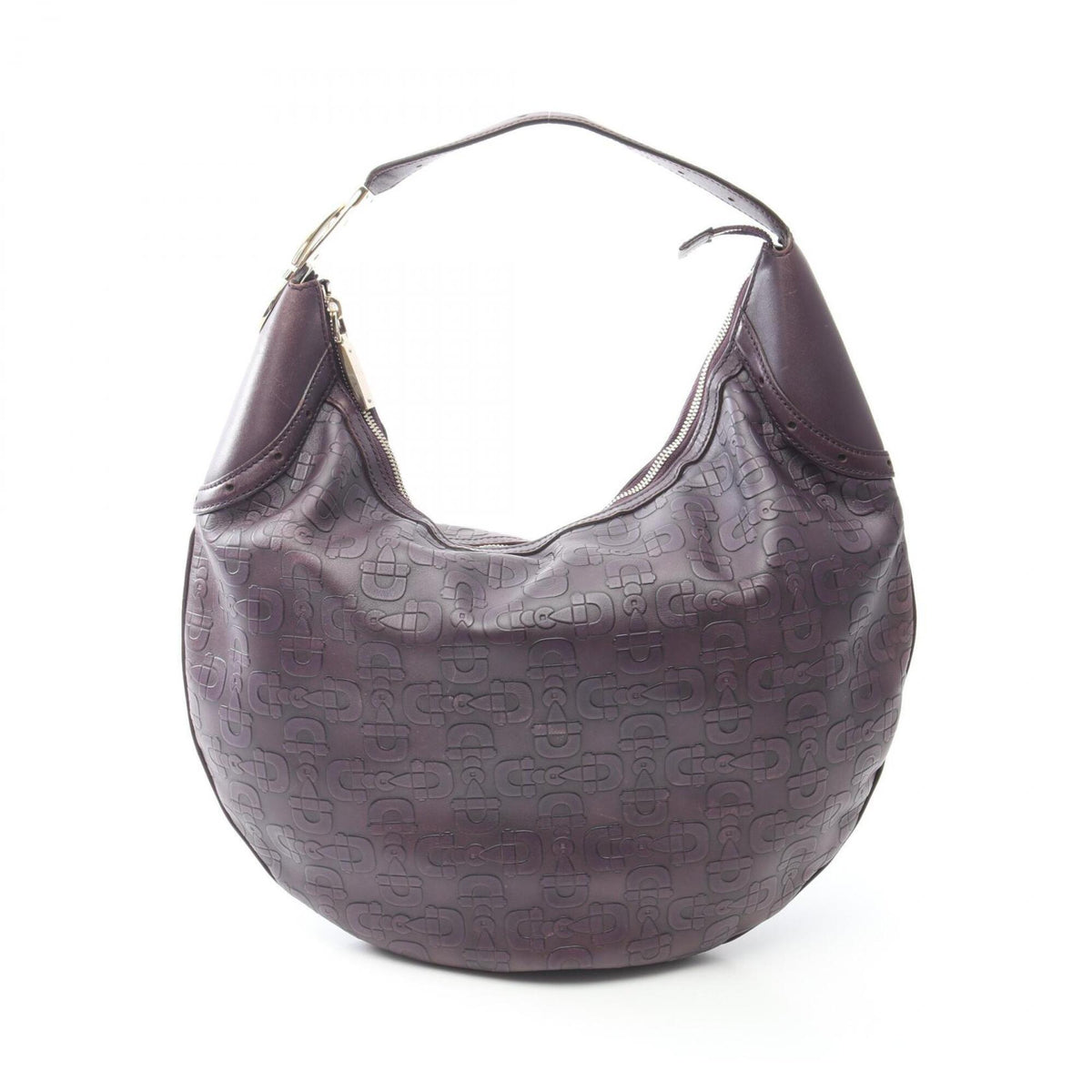 Gucci Purple Leather Handbag Shoulder Bag (Pre-Owned)