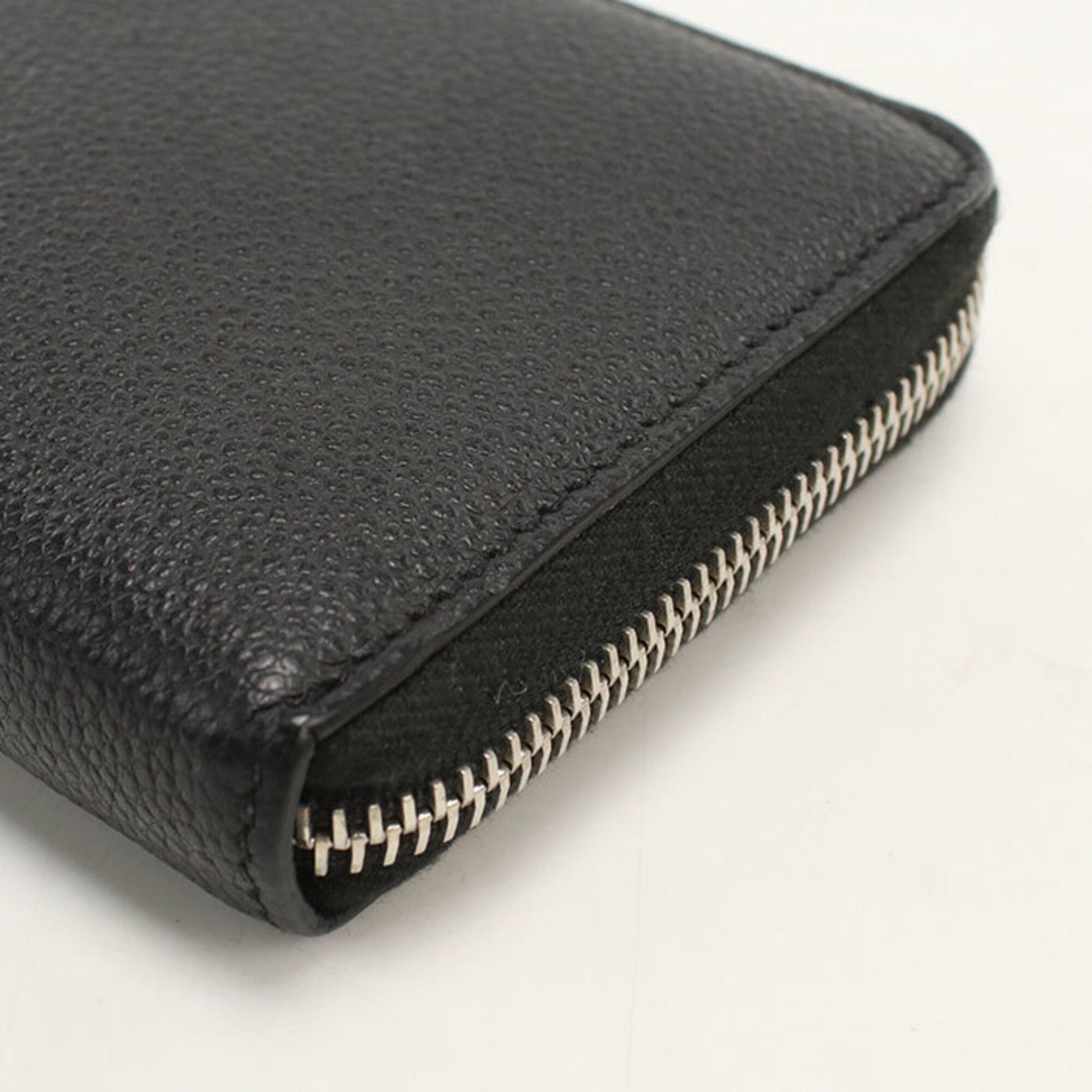 Saint Laurent Black Leather Long Wallet (Bi-Fold) (Pre-Owned)
