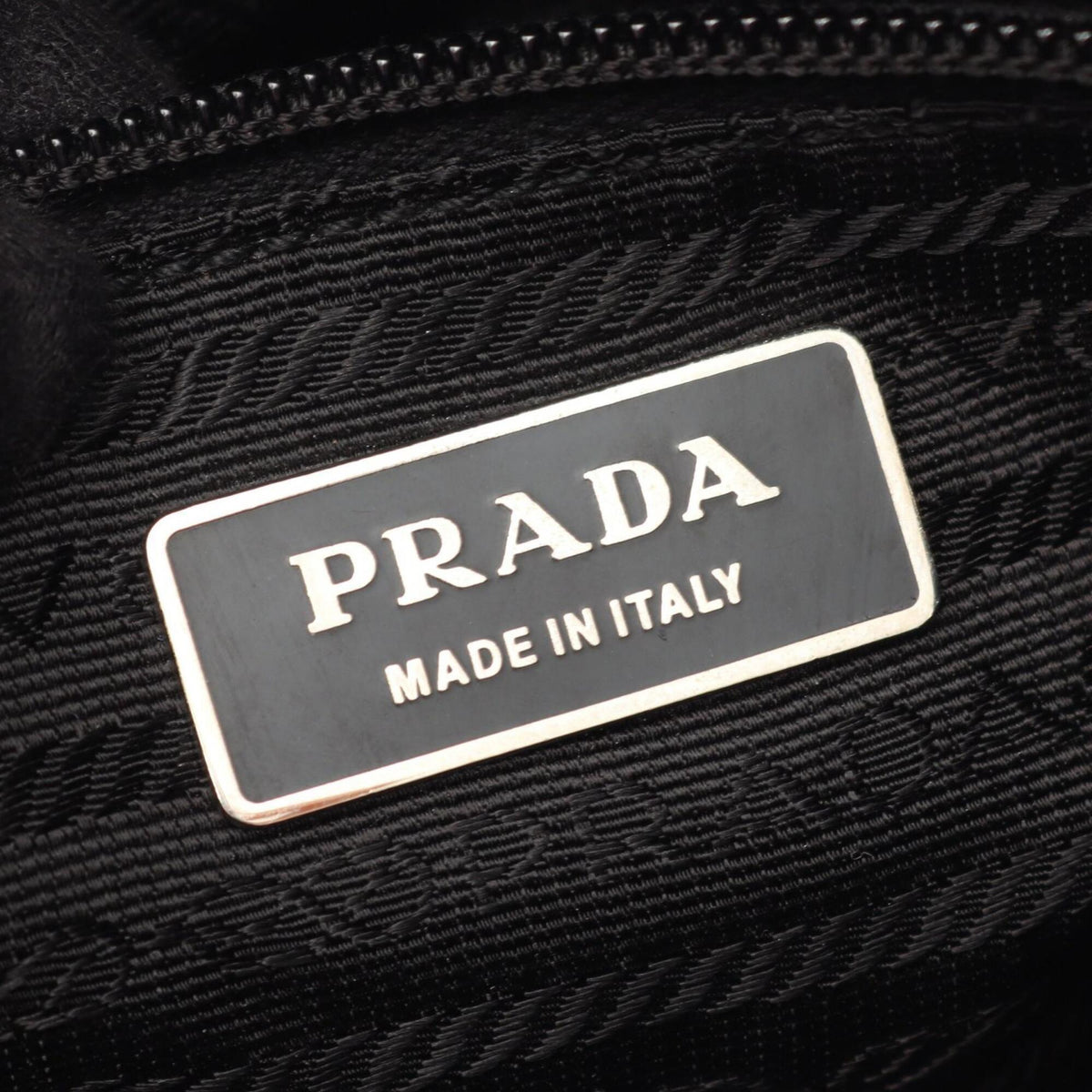 Prada Black Nylon Saffiano Triangle Handbag Shoulder Bag (Pre-Owned)