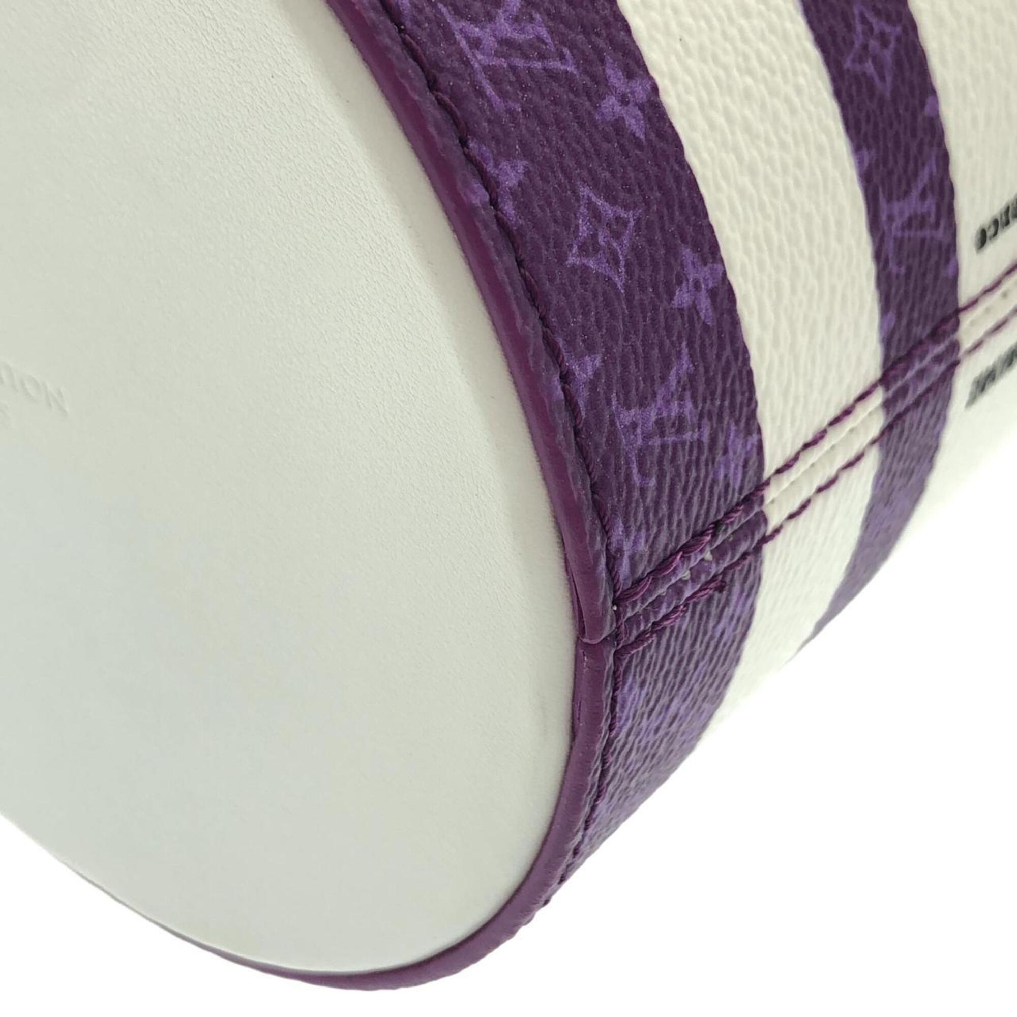 Louis Vuitton Purple Coated Canvas Handbag Shoulder Bag (Pre-Owned)