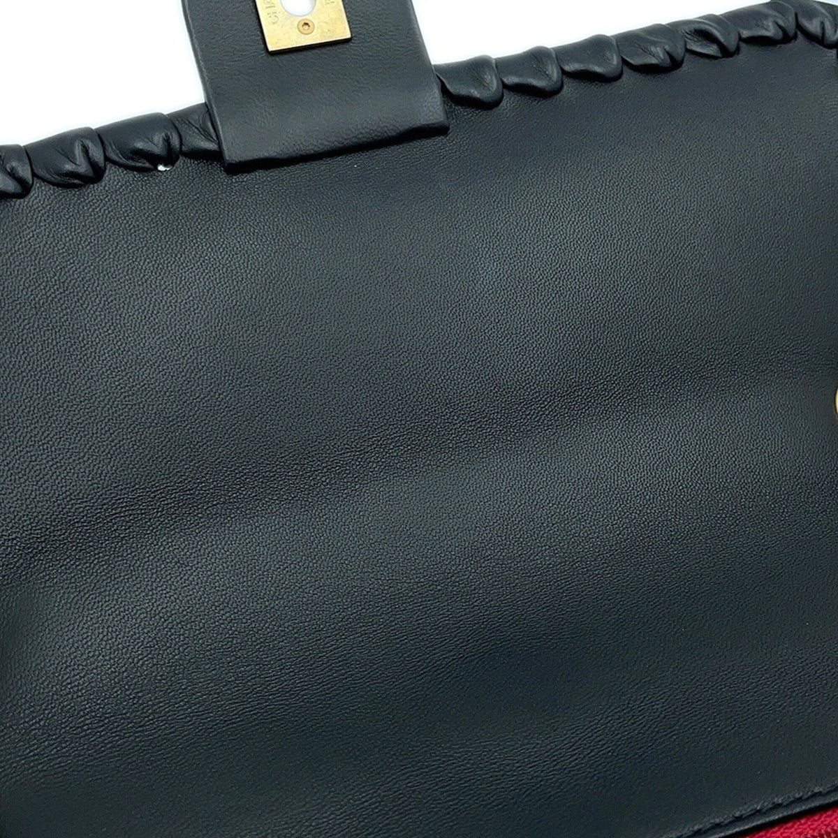 Chanel Matelasse Black Leather Handbag Shoulder Bag (Pre-Owned)