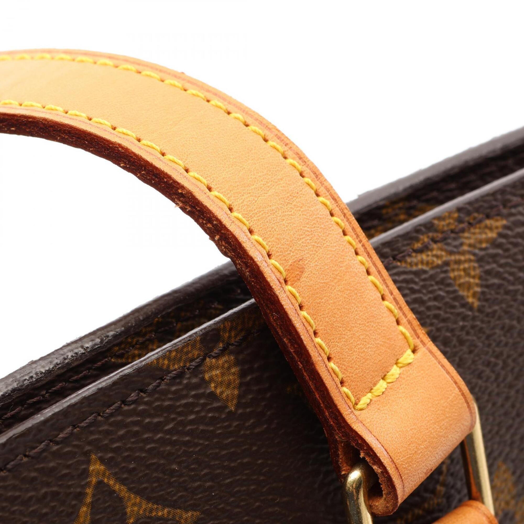 Louis Vuitton Monogram Brown Coated Canvas Leather Shoulder Bag (Pre-Owned)