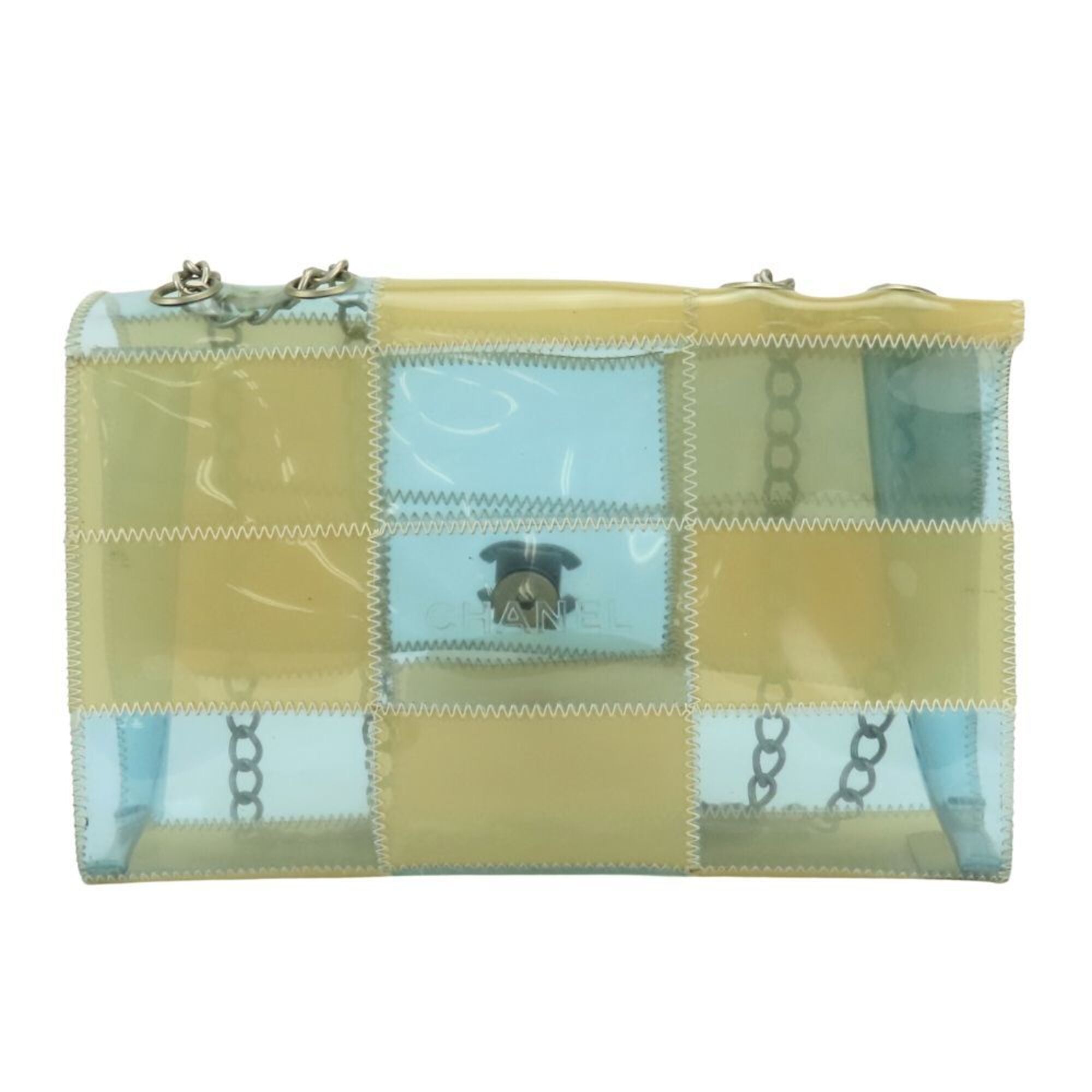 Chanel Chocolate Bar Clear Beige Pvc Shoulder Bag (Pre-Owned)