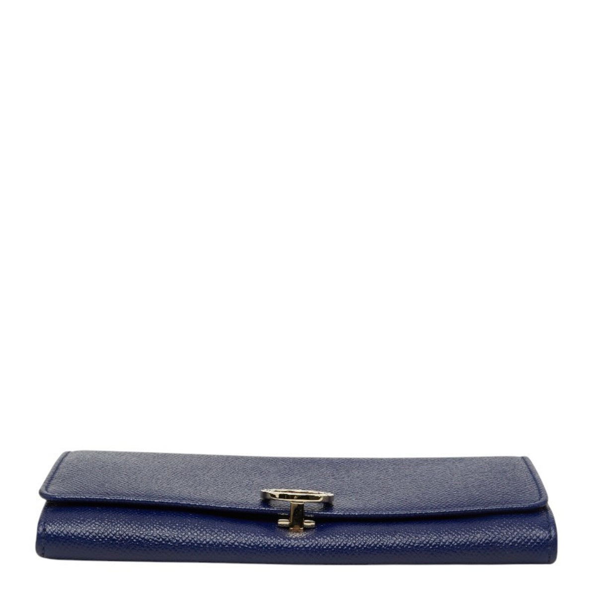 Bvlgari Blue Leather Long Wallet (Bi-Fold) (Pre-Owned)