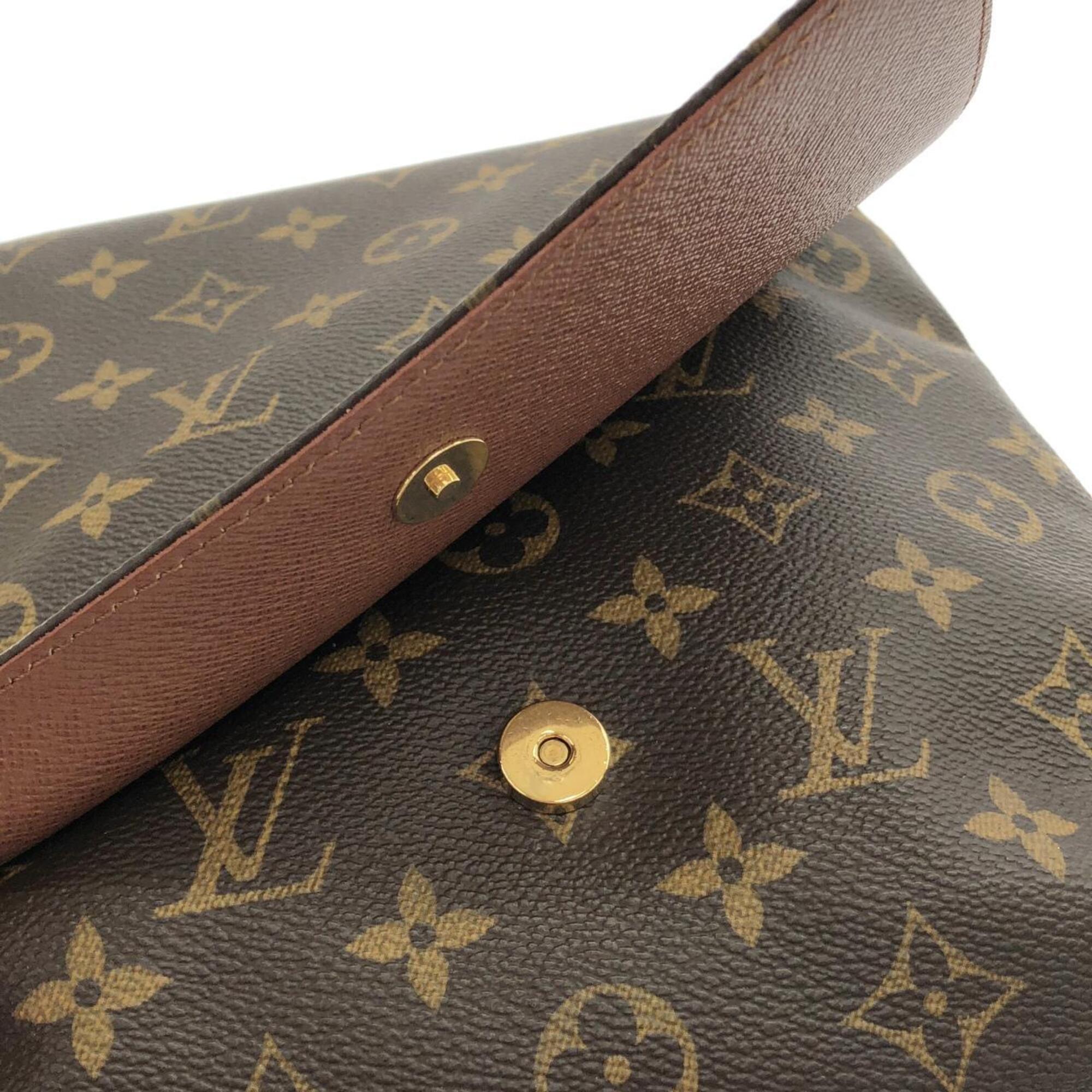 Louis Vuitton Monogram Marron Coated Canvas Shoulder Bag (Pre-Owned)