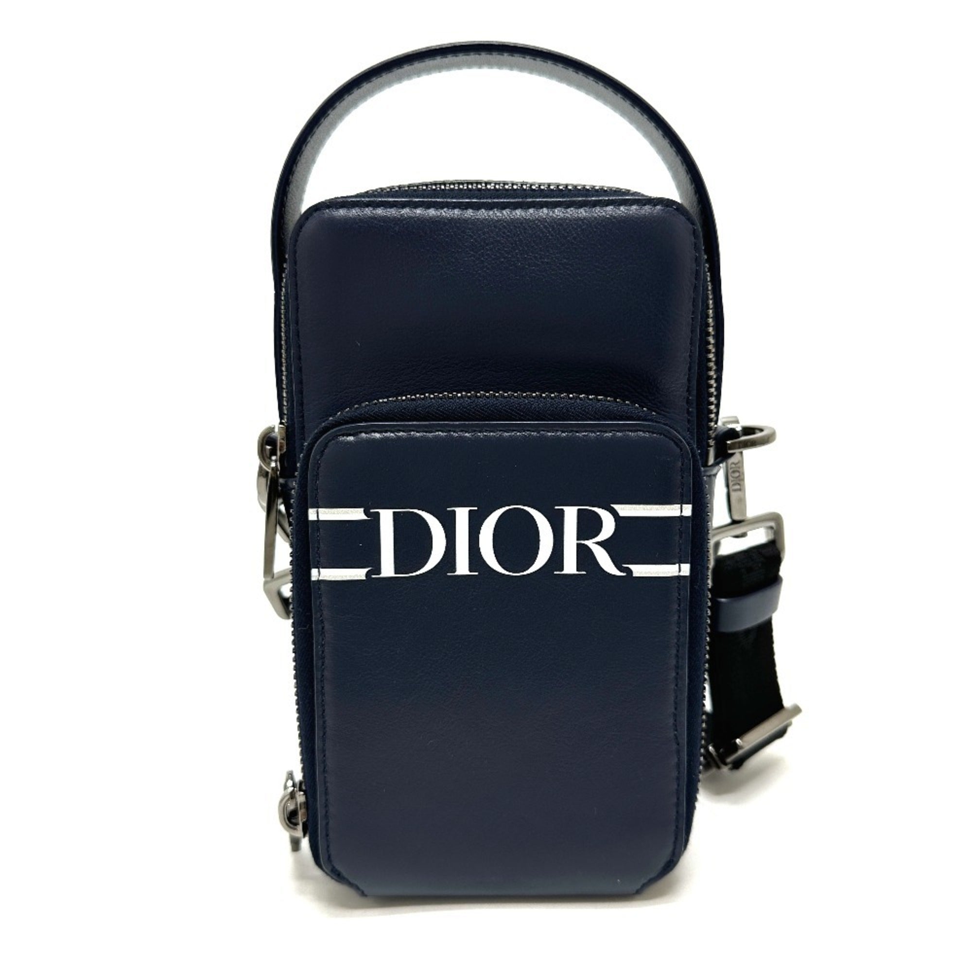 Christian Dior Blue Leather Shoulder Bag (Pre-Owned)