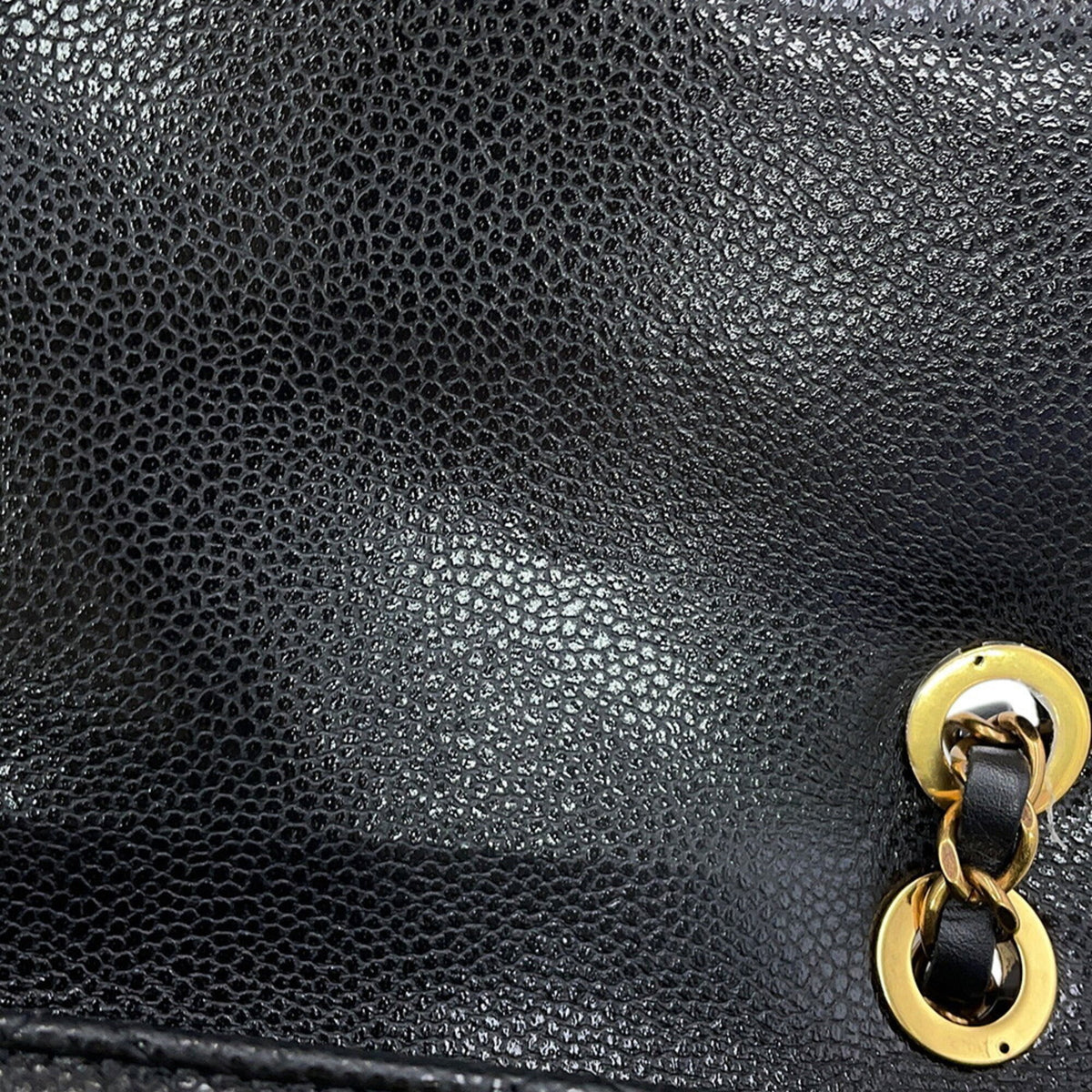 Chanel Matelasse Black Grained Calfskin Handbag Shoulder Bag (Pre-Owned)